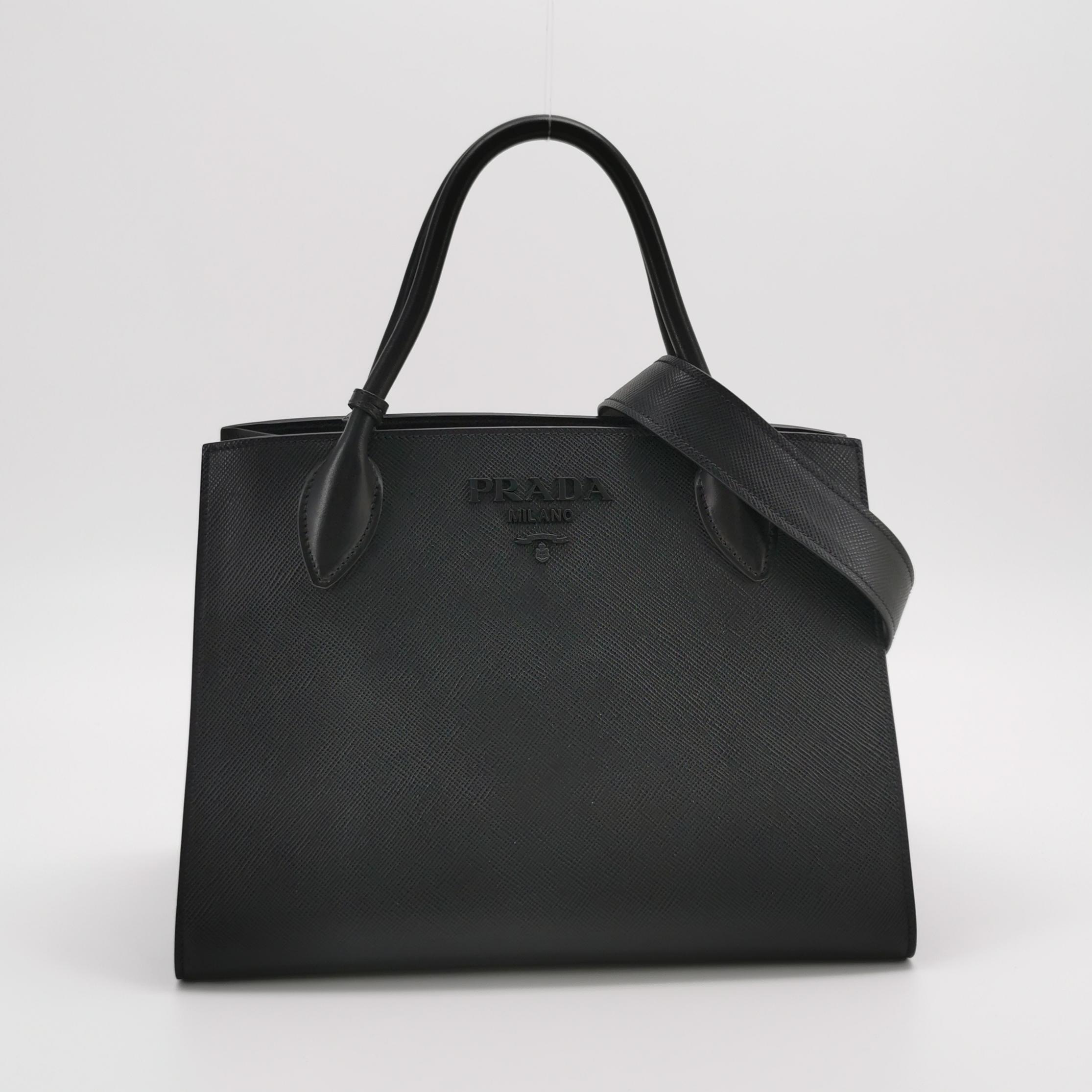 Prada Monochrome Tote Saffiano with City Calf Medium — photo 5 of 17