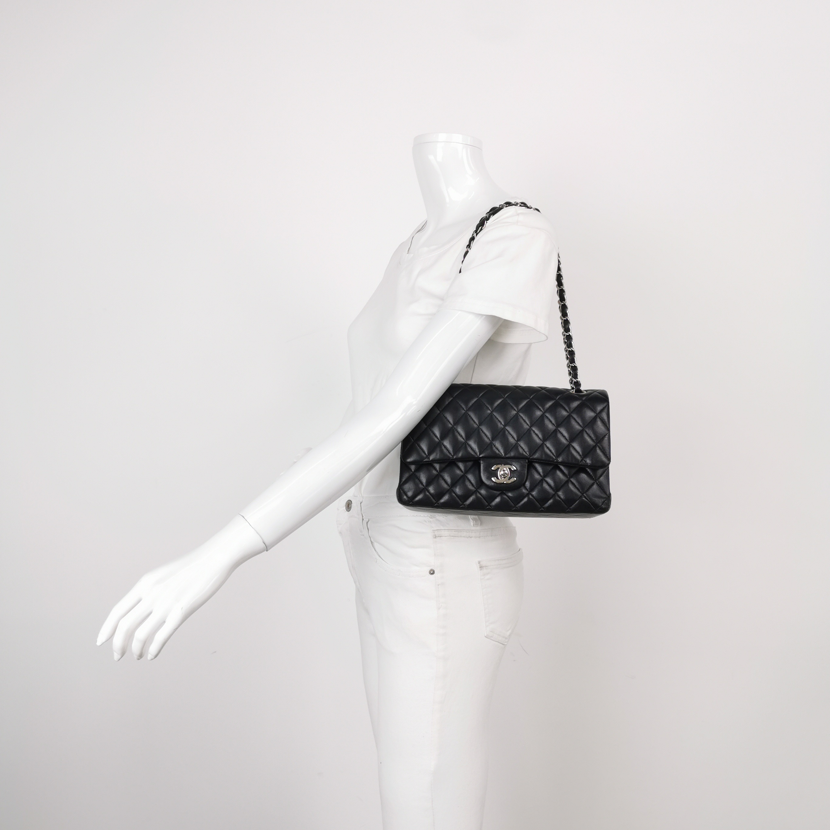Chanel Classic Double Flap Bag Quilted Lambskin Medium — alternate view