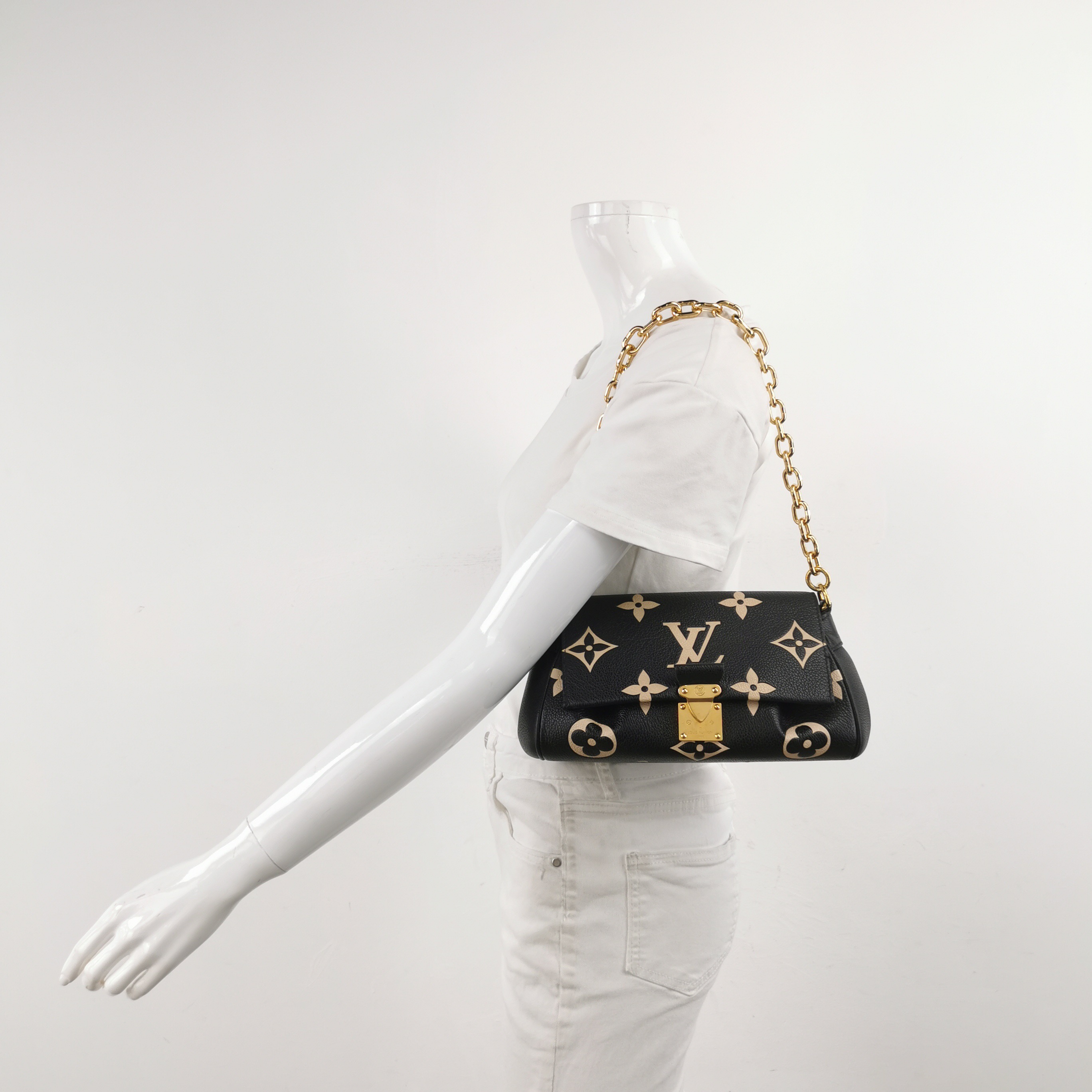 Louis Vuitton(LV) Favorite NM Handbag Bicolor Monogram Empreinte Giant — alternate view