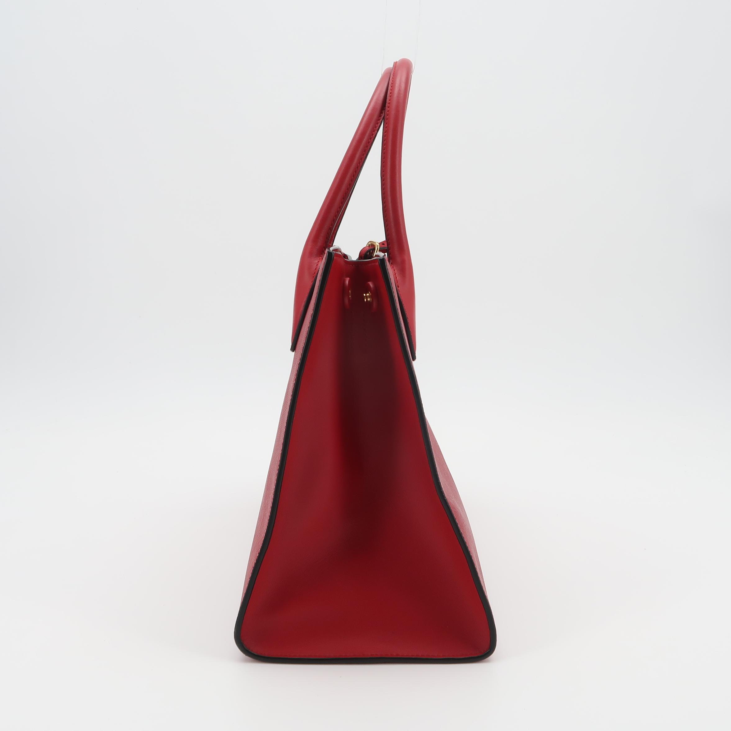 Prada Monochrome Tote Saffiano with City Calf Medium — photo 3 of 24