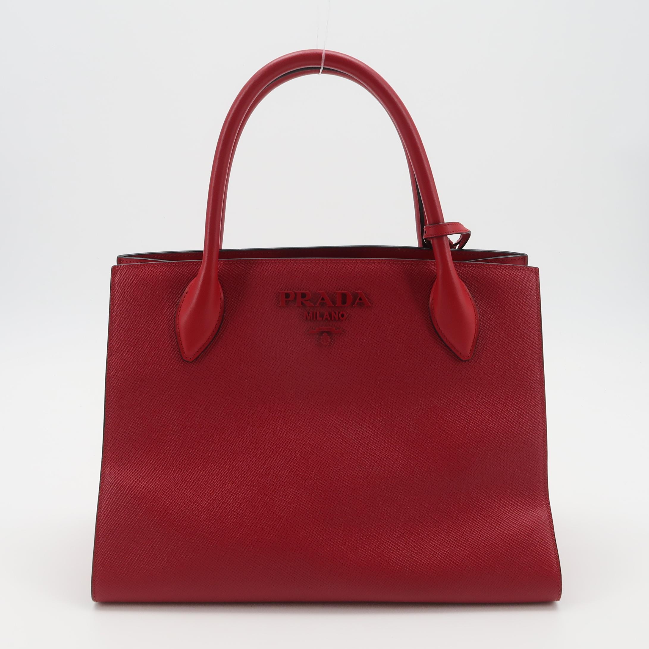 Prada Monochrome Tote Saffiano with City Calf Medium — photo 5 of 24