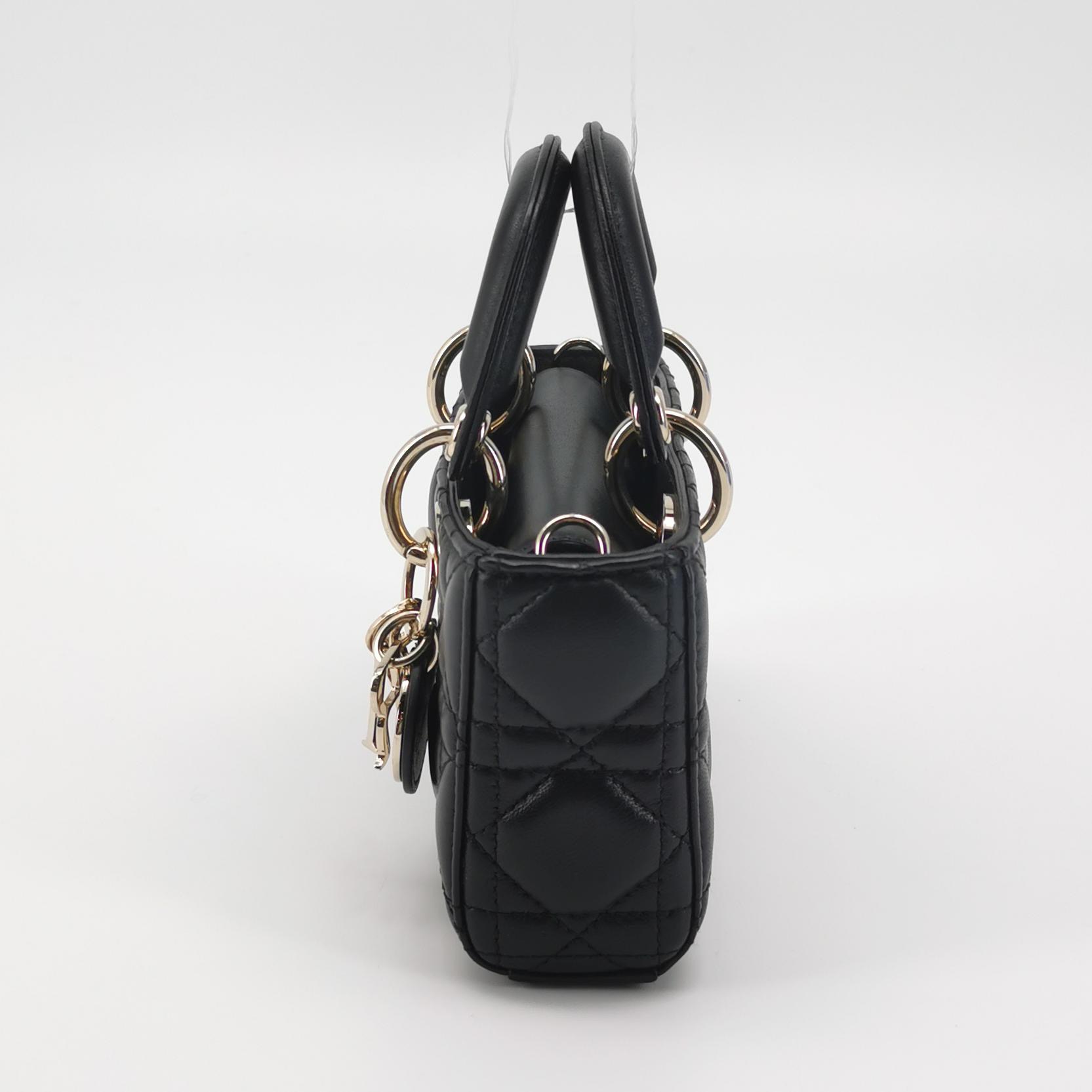 Christian Dior Lady D-Joy Bag Cannage Quilt Lambskin Micro — photo 3 of 19