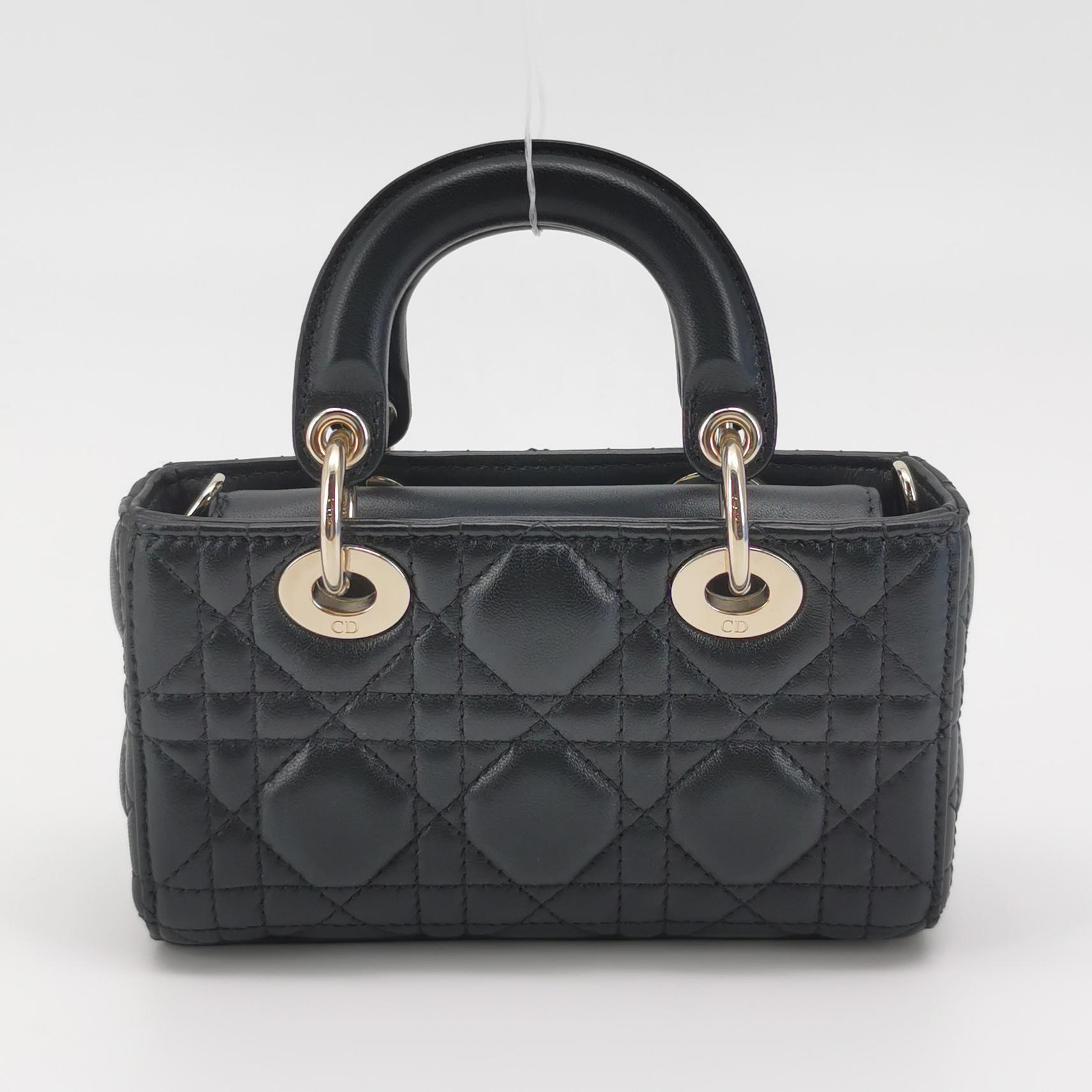 Christian Dior Lady D-Joy Bag Cannage Quilt Lambskin Micro — photo 5 of 19