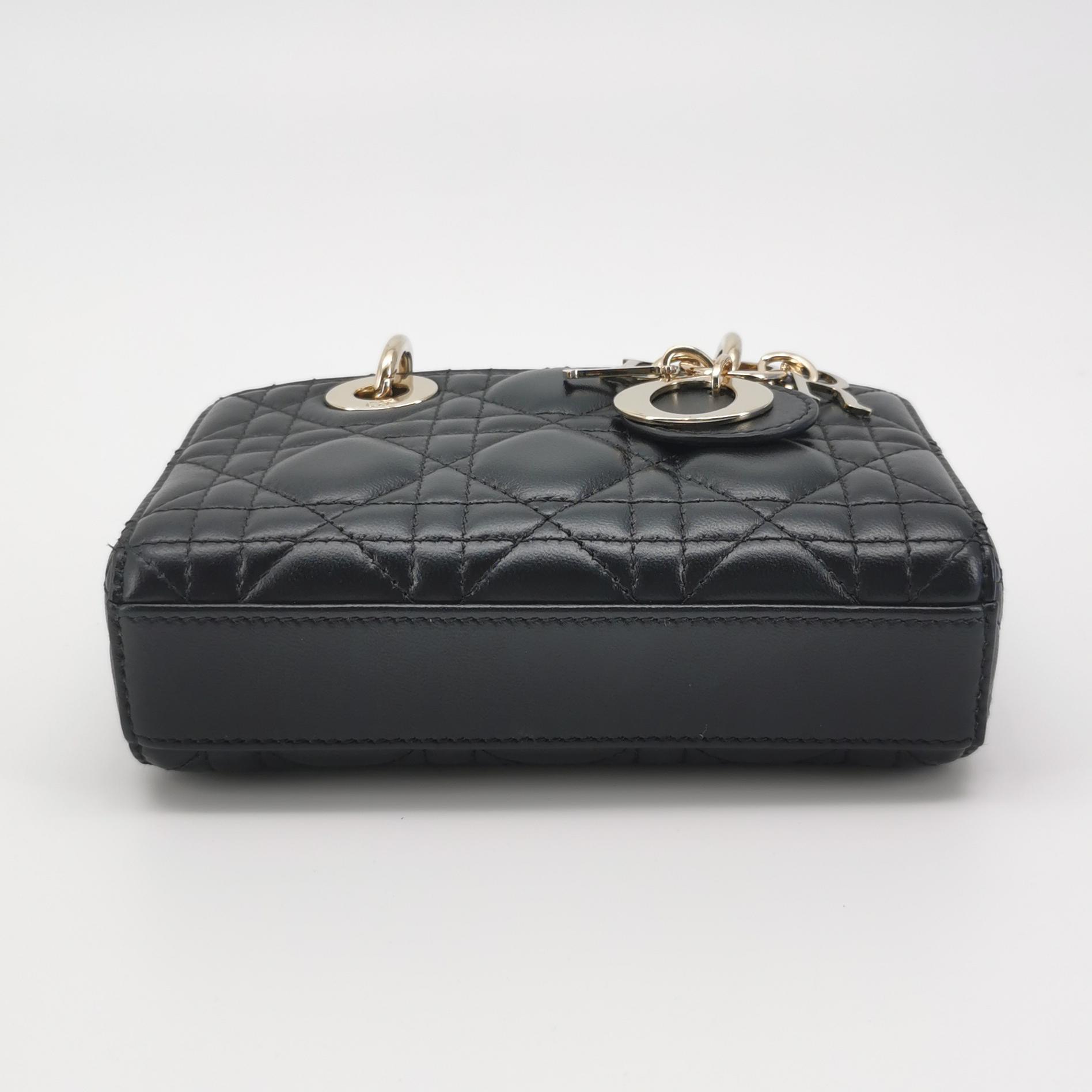 Christian Dior Lady D-Joy Bag Cannage Quilt Lambskin Micro — photo 6 of 19