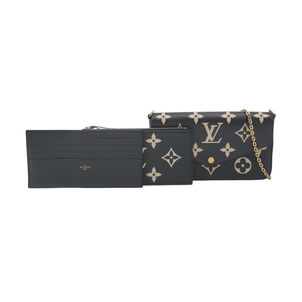 Louis Vuitton(LV) Felicie Pochette Bicolor Monogram Empreinte Giant — pre-owned, Vierlot