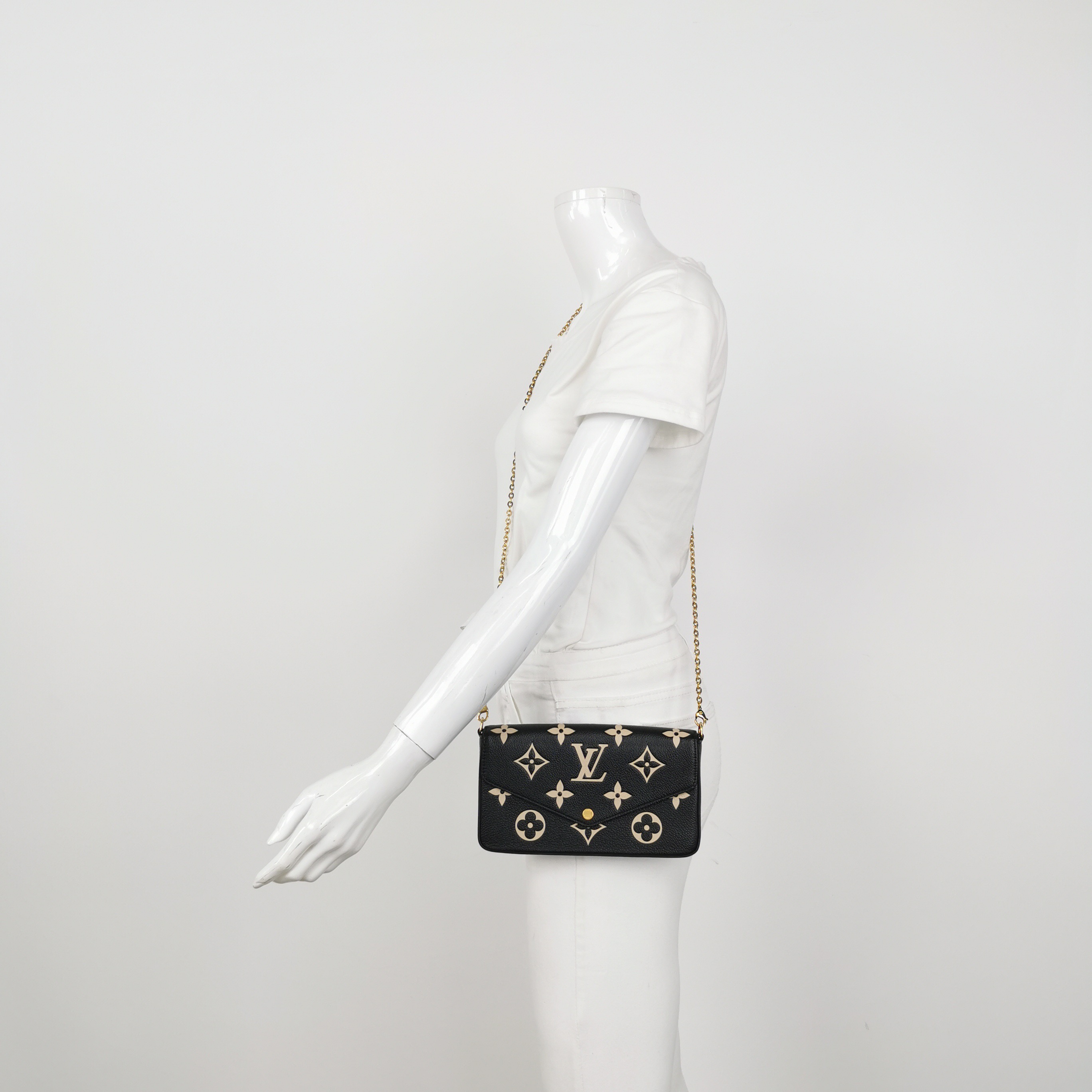 Louis Vuitton(LV) Felicie Pochette Bicolor Monogram Empreinte Giant — alternate view