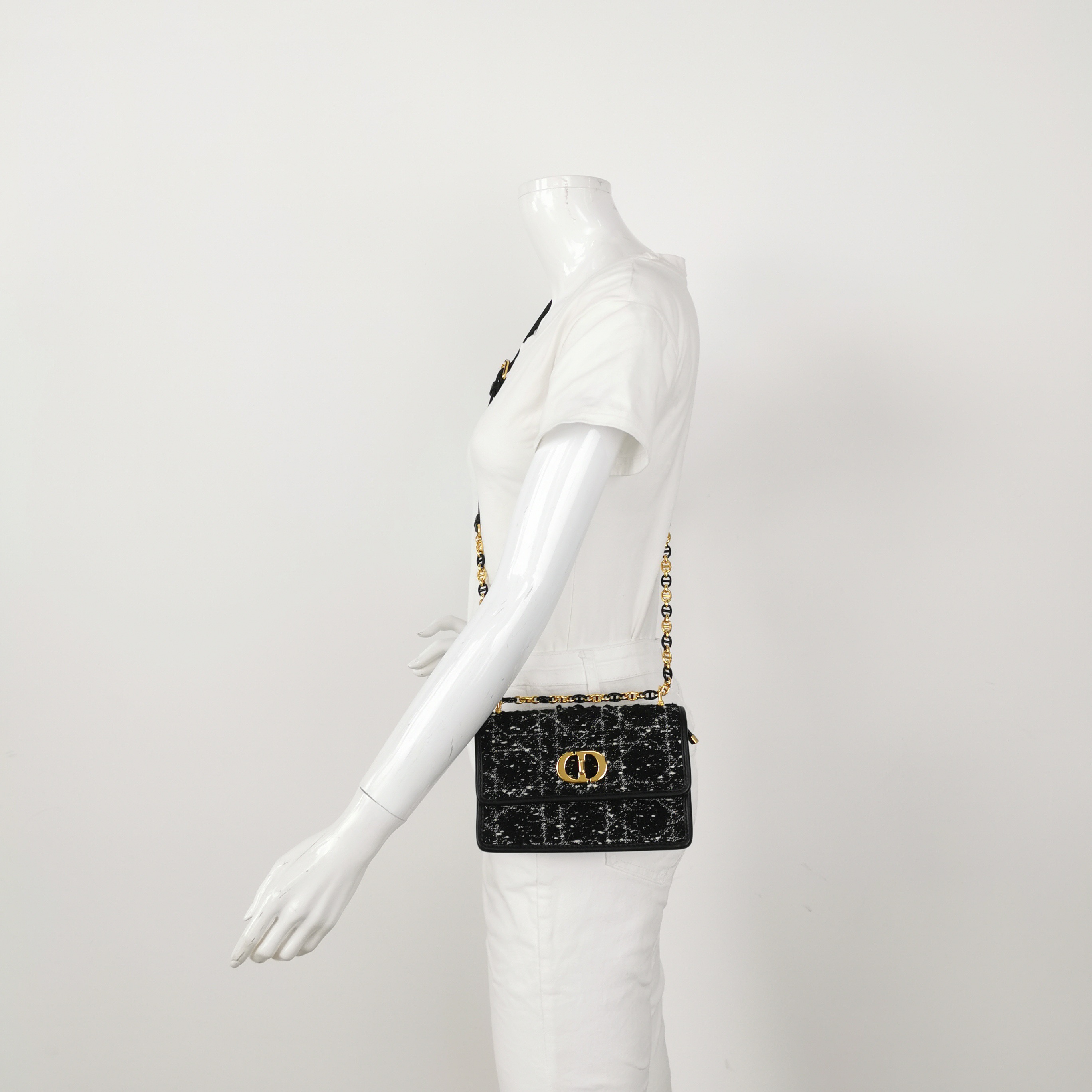 Dior Miss Caro Flap Bag Cannage Quilt Tweed Mini — alternate view