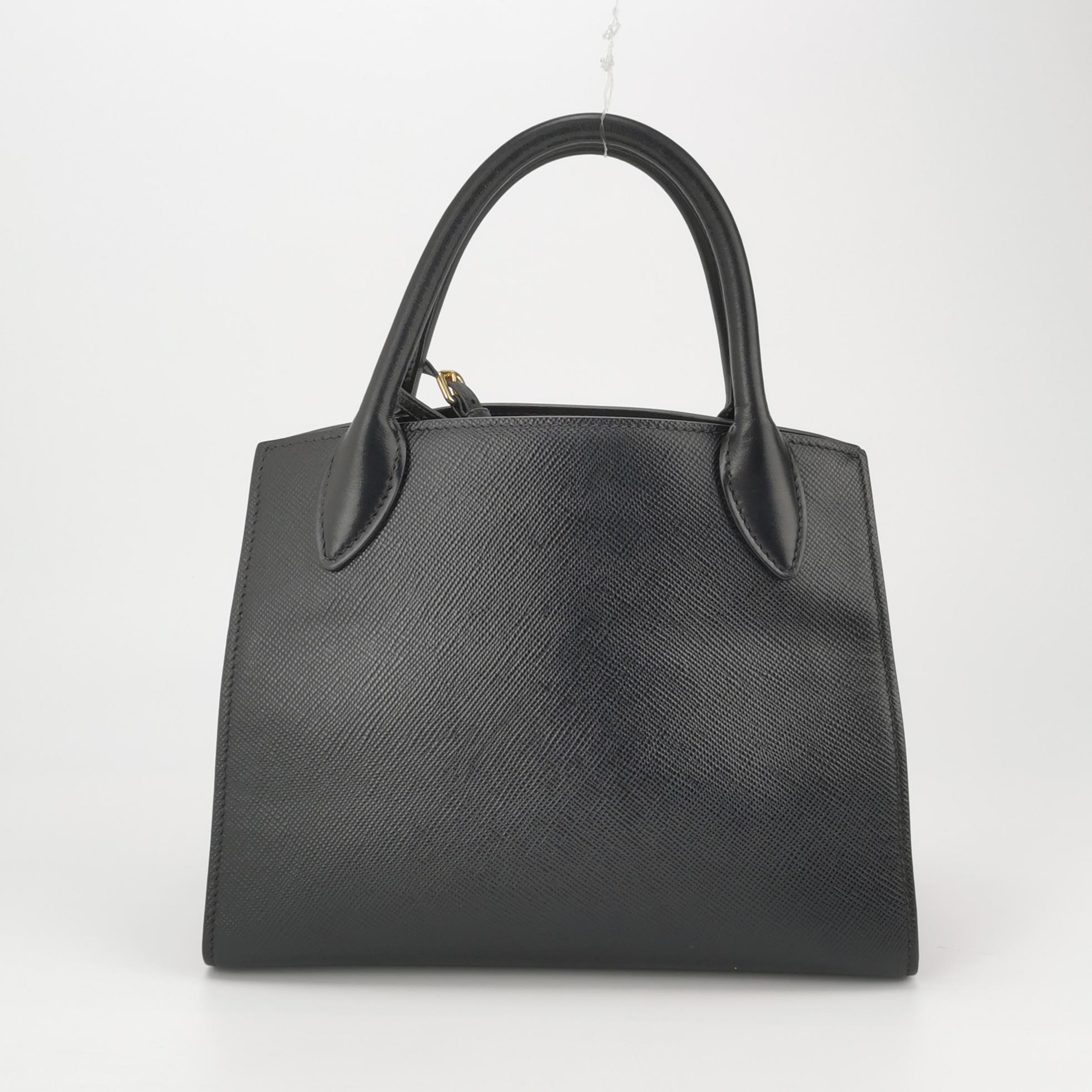 Prada Monochrome Tote Saffiano with City Calf Small — photo 5 of 25