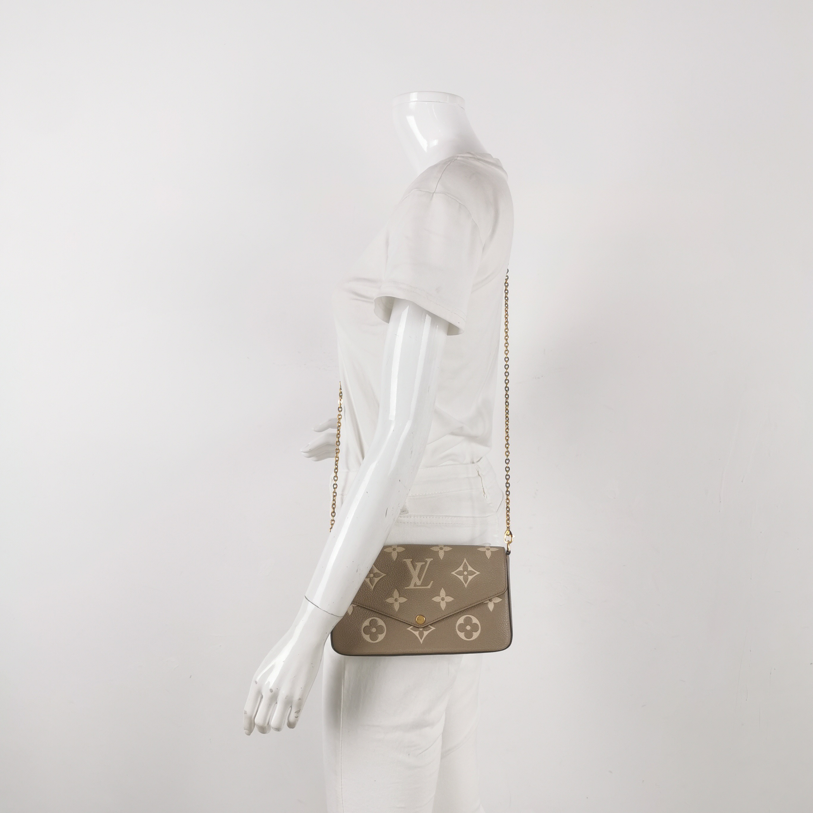 Louis Vuitton(LV) Felicie Pochette Bicolor Monogram Empreinte Giant — alternate view