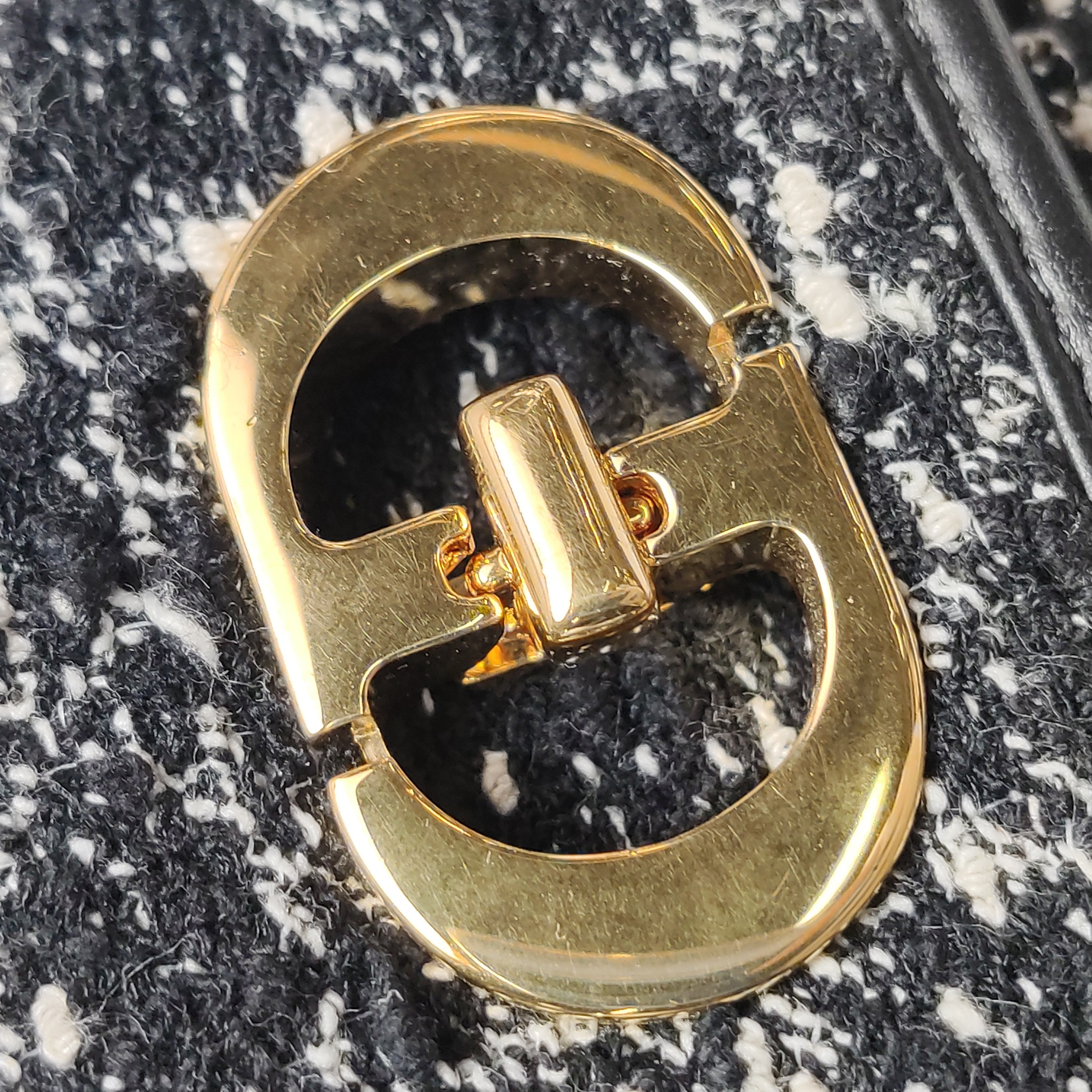 Dior Miss Caro Flap Bag Cannage Quilt Tweed Mini — photo 10 of 15