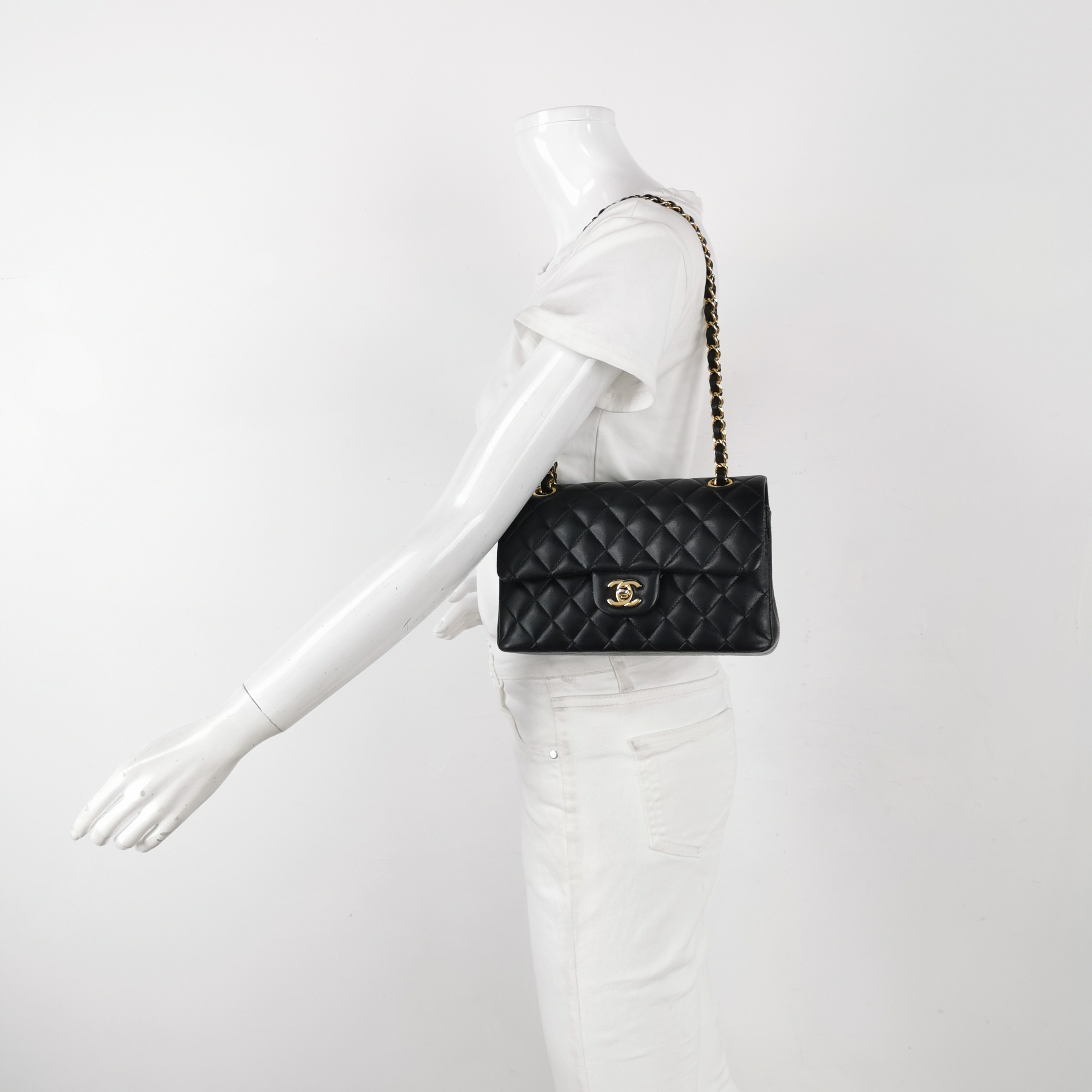 Chanel Classic Double Flap Bag Quilted Lambskin Small — alternate view