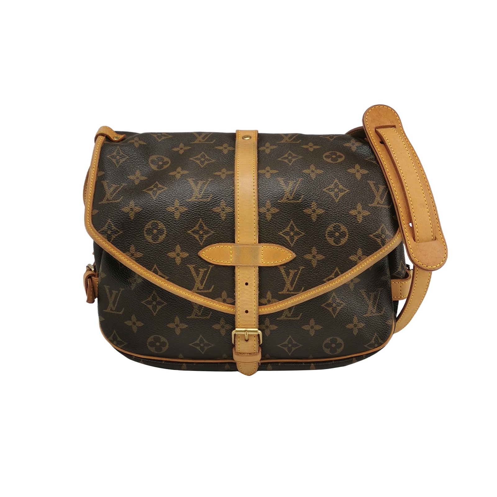 Louis Vuitton(LV) Saumur Handbag Monogram Canvas 35 — photo 1 of 14