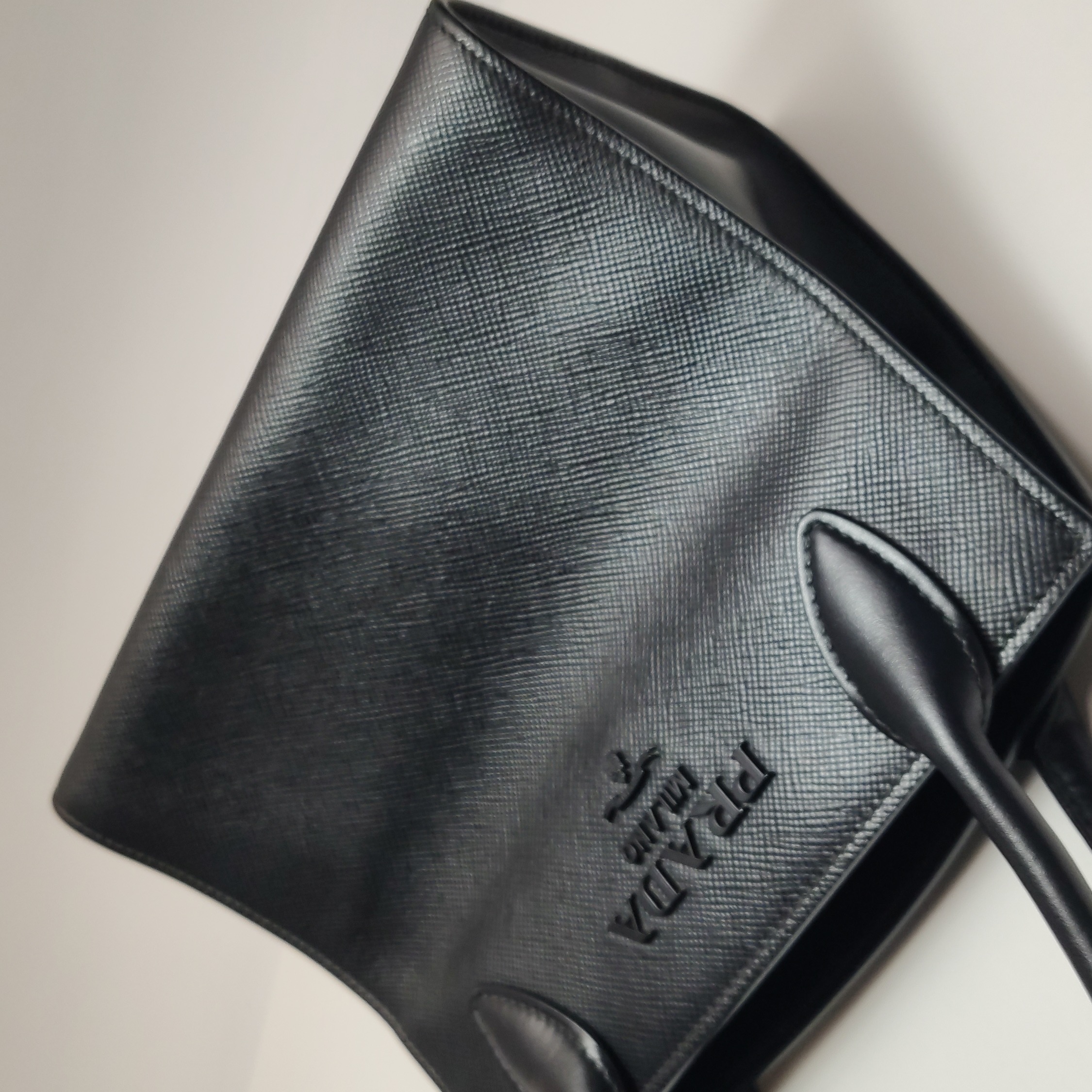 Prada Monochrome Tote Saffiano with City Calf Small — photo 22 of 25