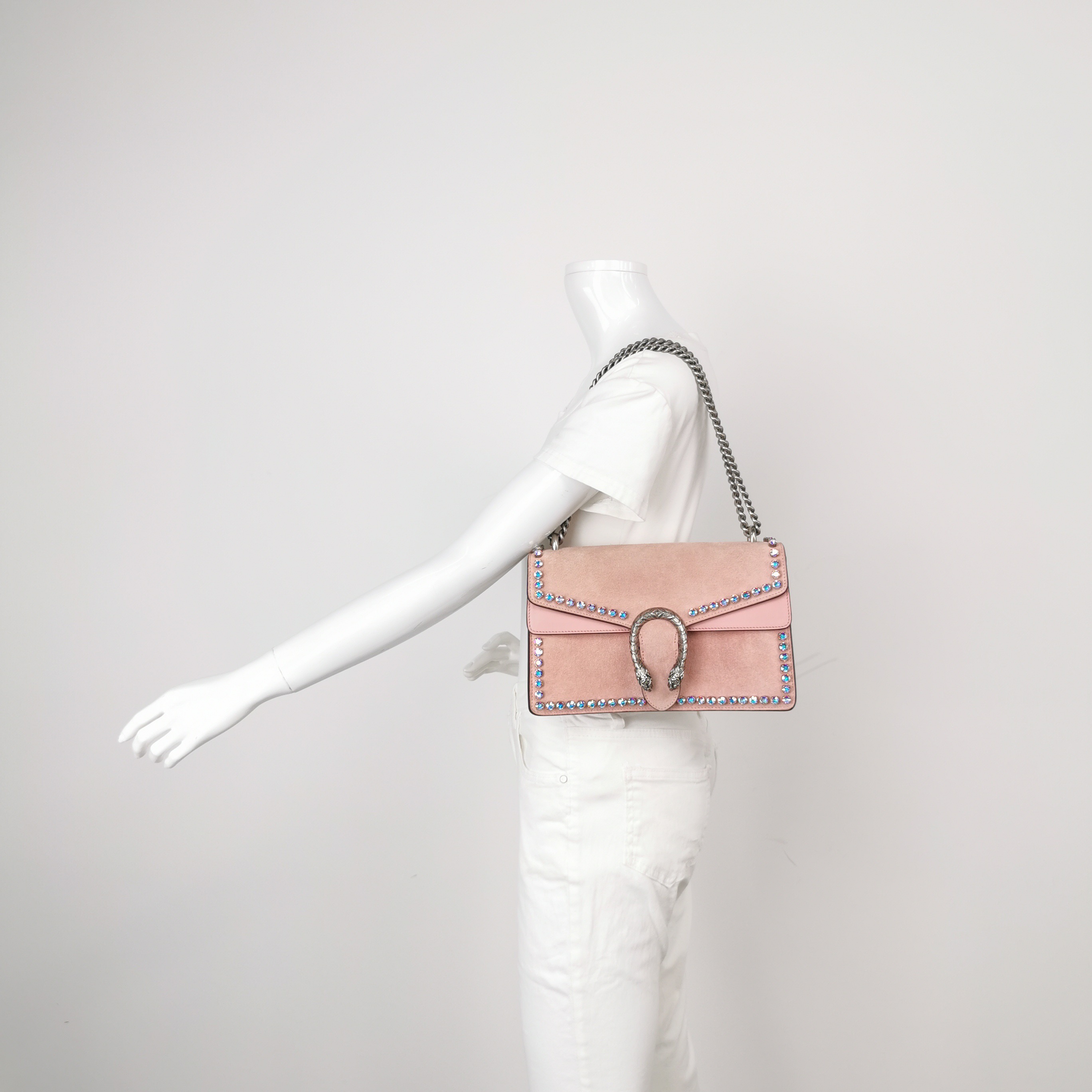 Gucci Dionysus Bag Crystal Embellished Suede Small — alternate view