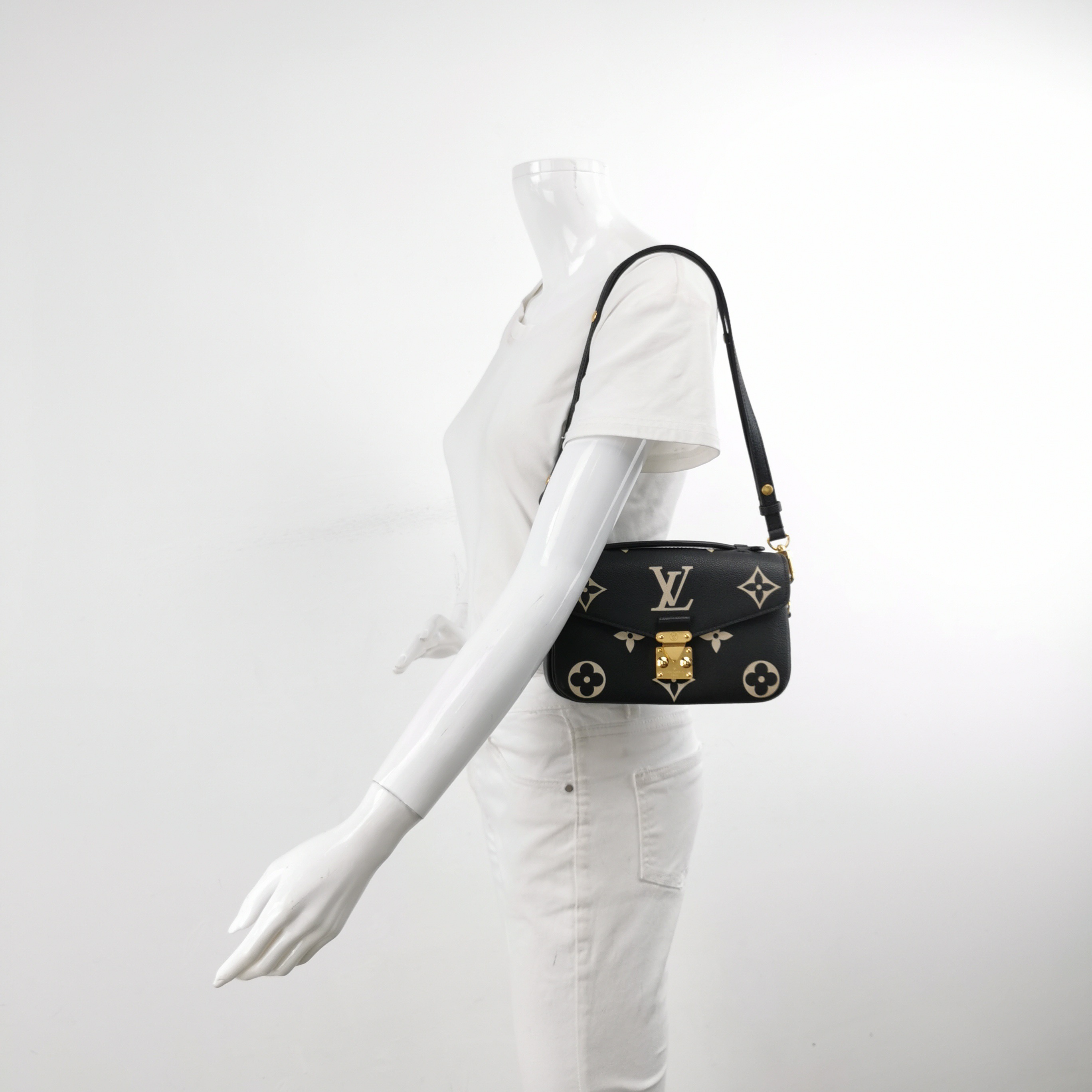 Louis Vuitton(LV) Pochette Metis Bicolor Monogram Empreinte Giant Pochette Metis — alternate view