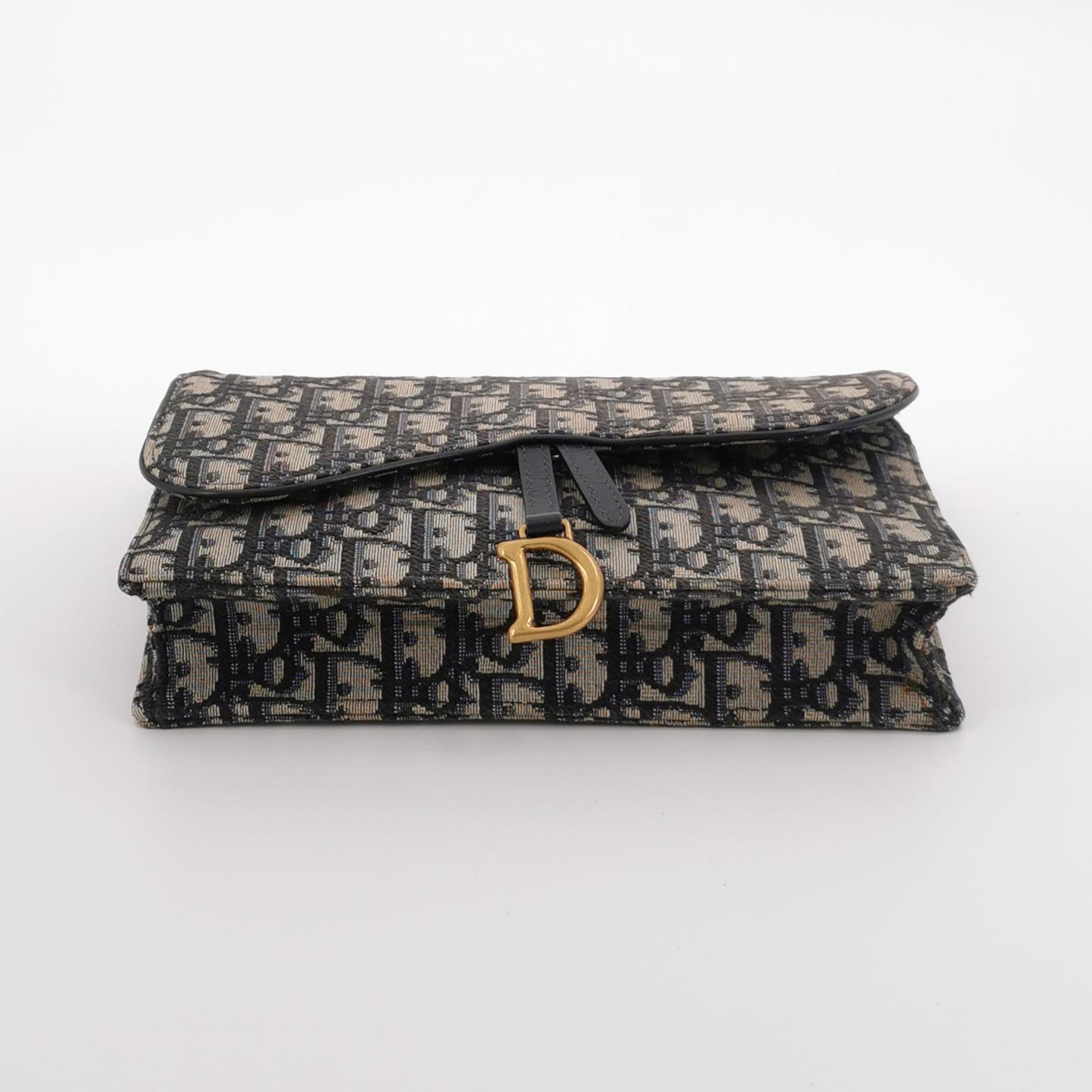 Dior Saddle Chain Clutch Oblique Canvas — photo 6 of 20