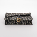 Dior Saddle Chain Clutch Oblique Canvas — thumbnail 6