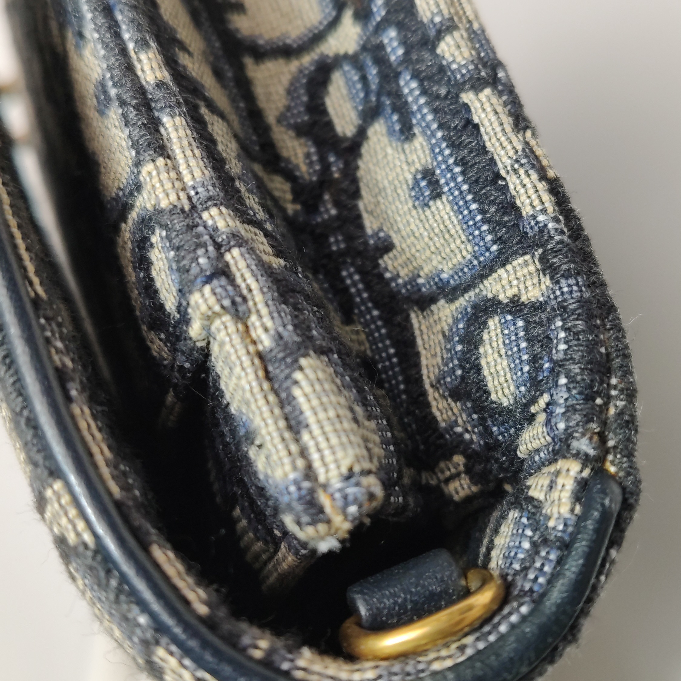 Dior Saddle Chain Clutch Oblique Canvas — photo 14 of 20