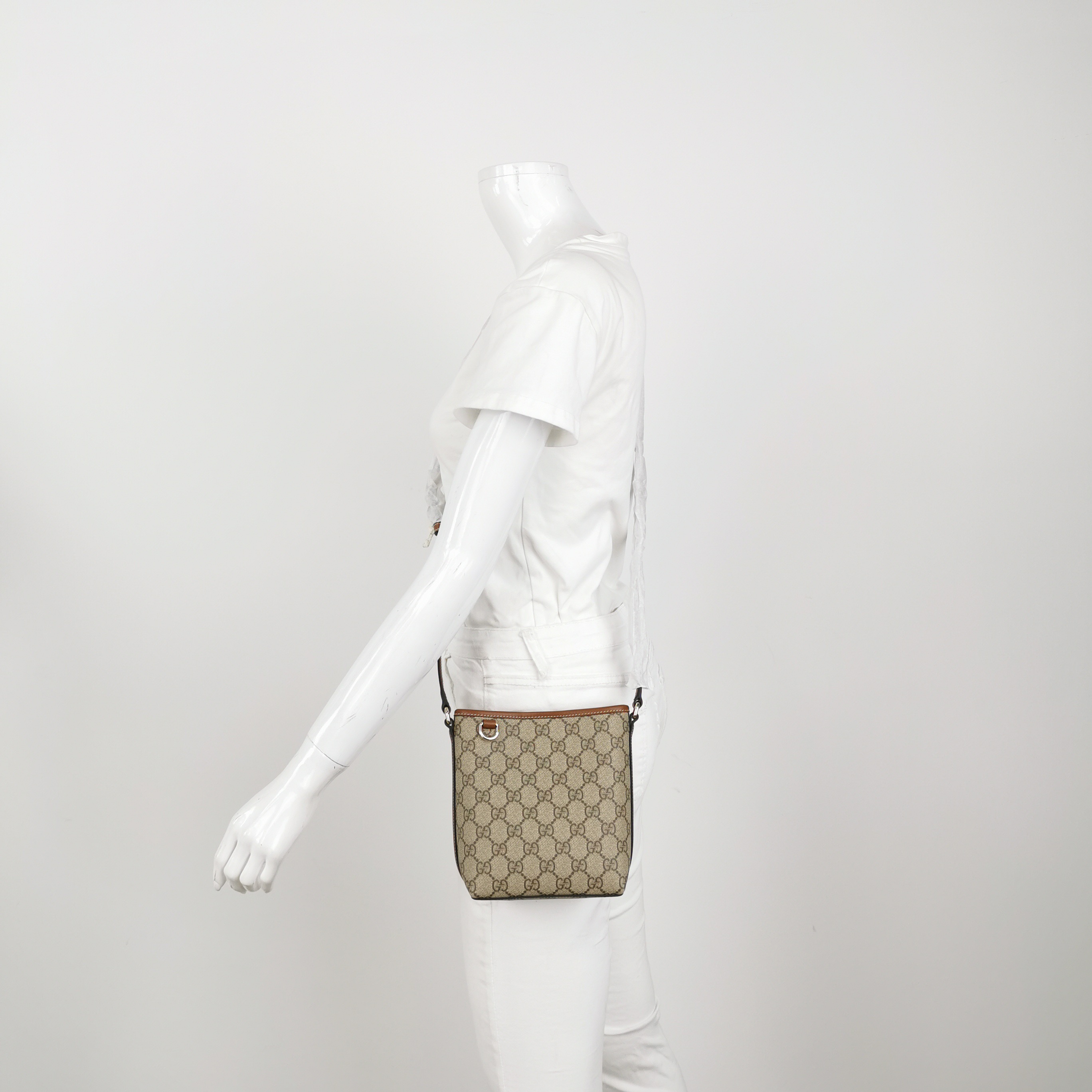 Gucci GG Emblem Bucket Bag GG Coated Canvas Nano — alternate view