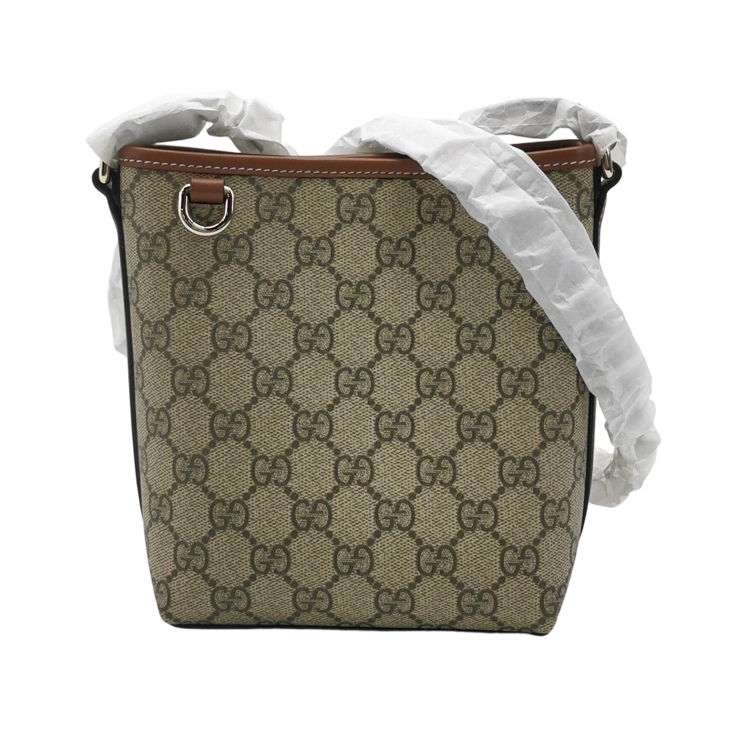Gucci GG Emblem Bucket Bag GG Coated Canvas Nano — photo 1 of 12