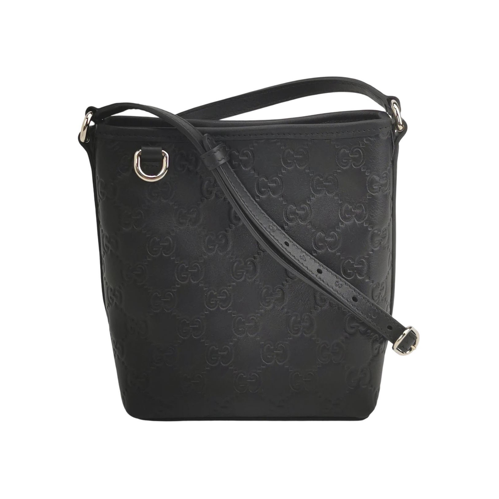 Gucci GG Emblem Bucket Bag GG Debossed Leather Nano — photo 1 of 13