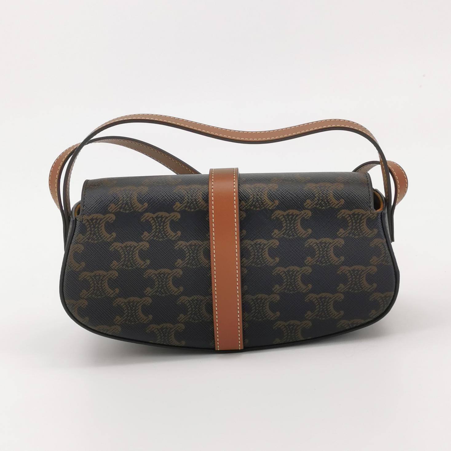 Celine Tabou Clutch with Strap Triomphe Coated Canvas — photo 3 of 14