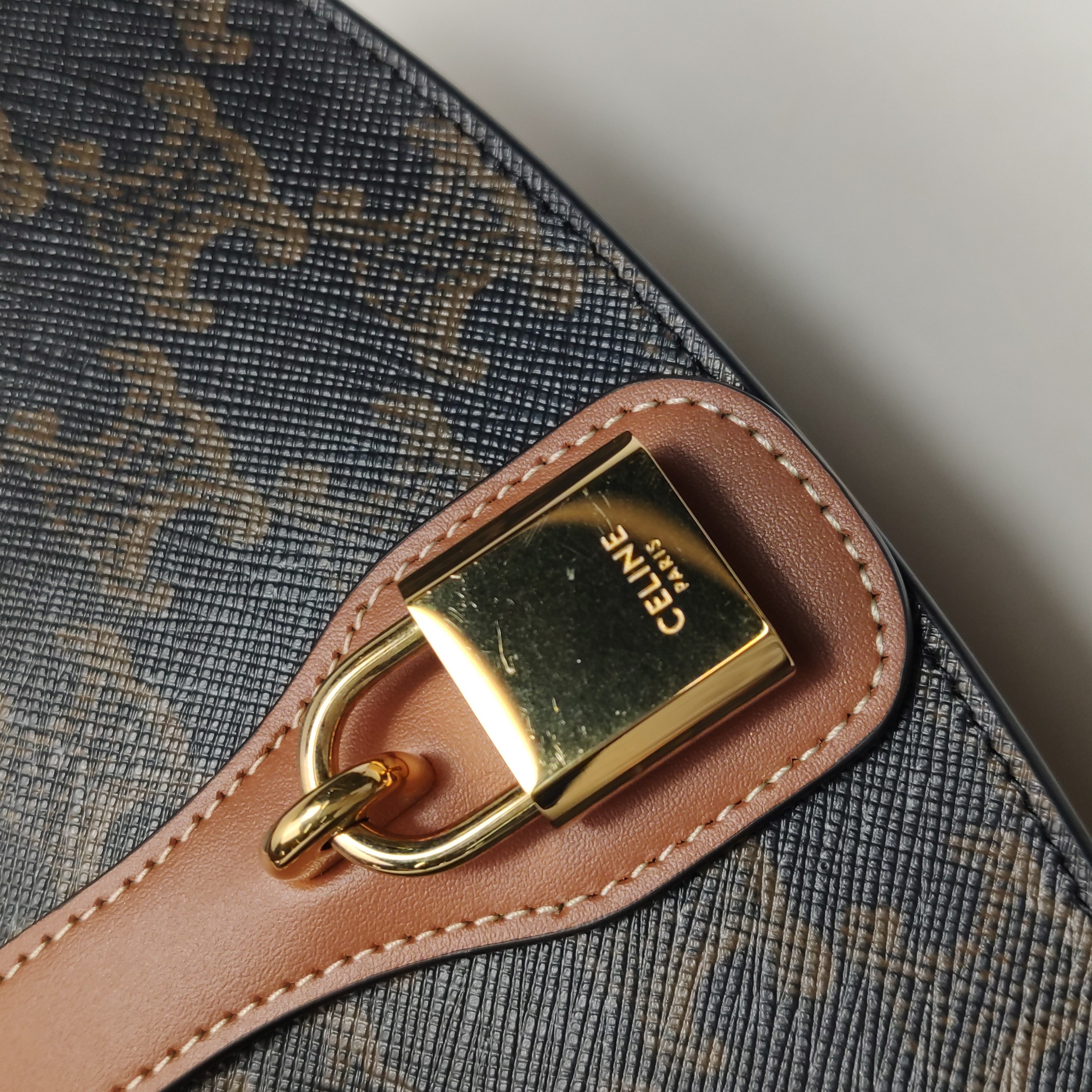 Celine Tabou Clutch with Strap Triomphe Coated Canvas — photo 12 of 14