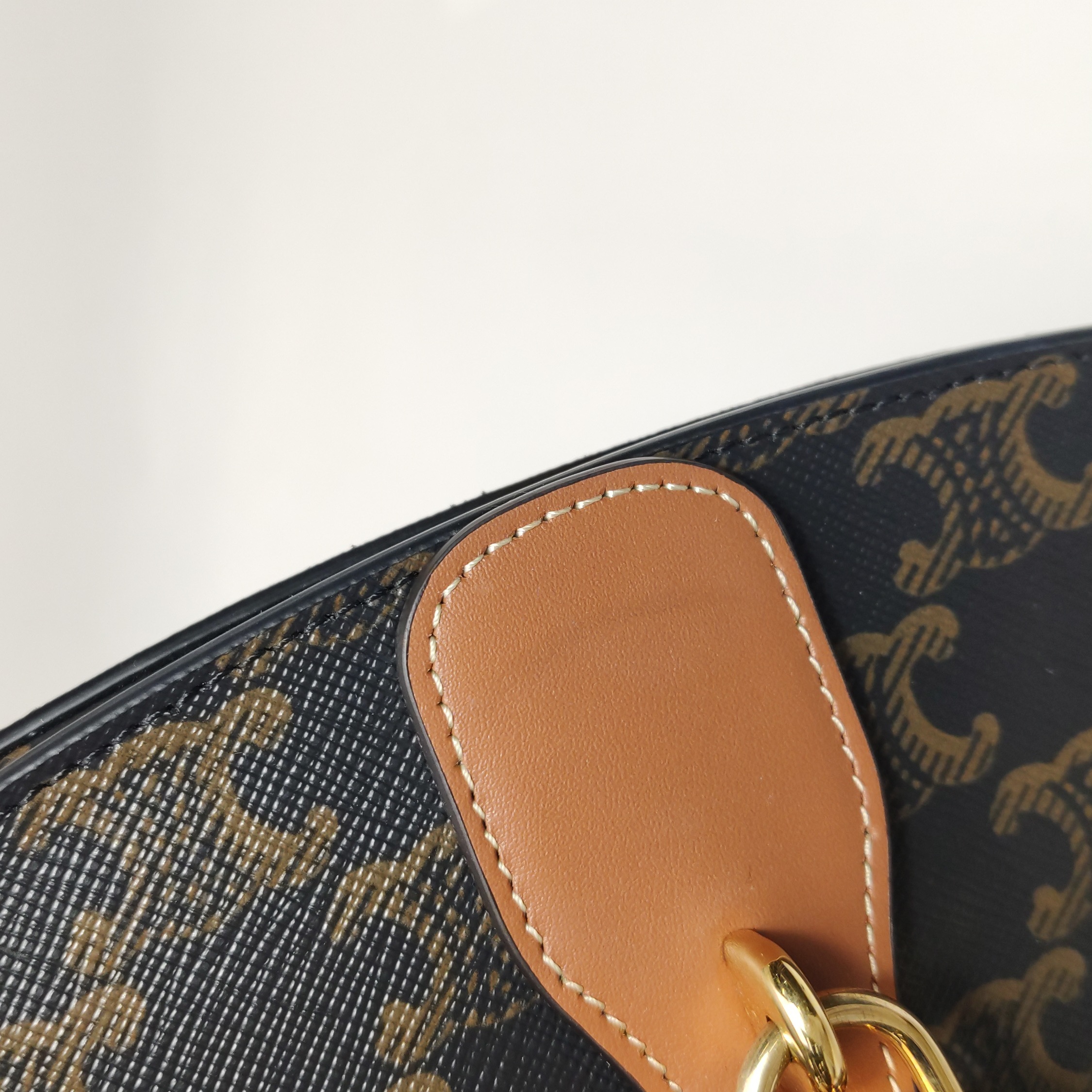 Celine Tabou Clutch with Strap Triomphe Coated Canvas — photo 10 of 14