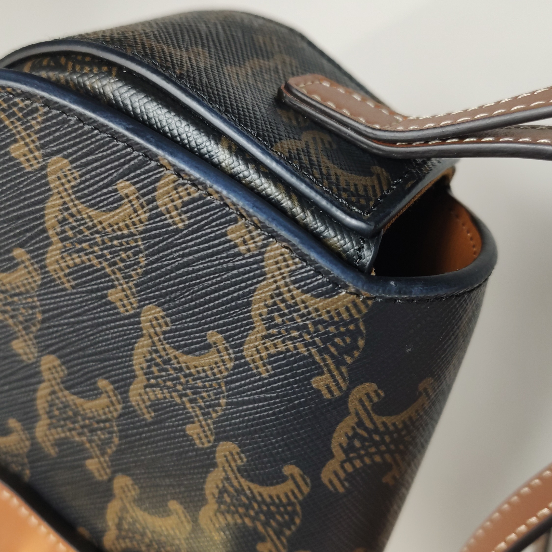 Celine Tabou Clutch with Strap Triomphe Coated Canvas — photo 11 of 14