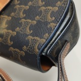 Celine Tabou Clutch with Strap Triomphe Coated Canvas — thumbnail 11