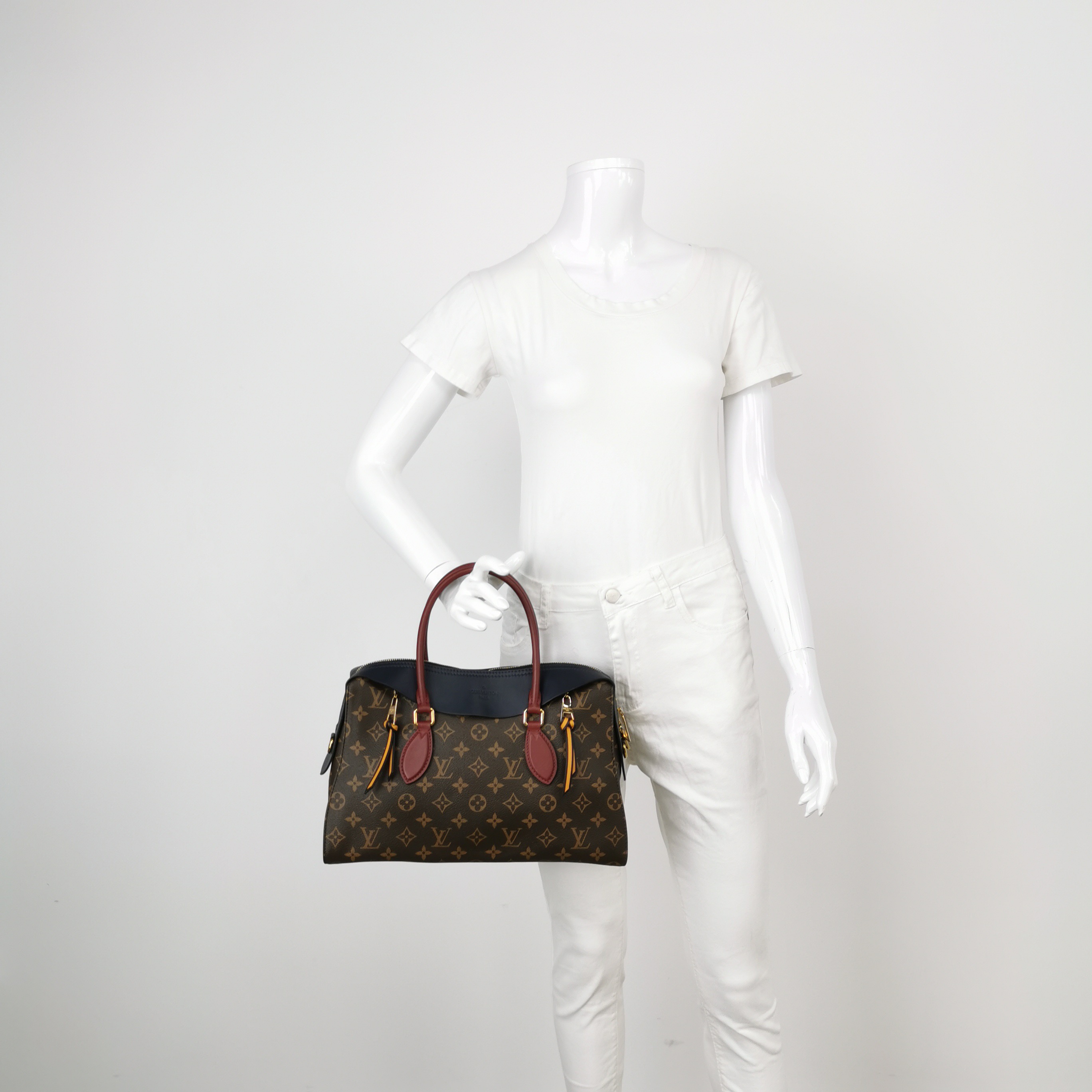 Louis Vuitton(LV) Tuileries Handbag Monogram Canvas with Leather — alternate view