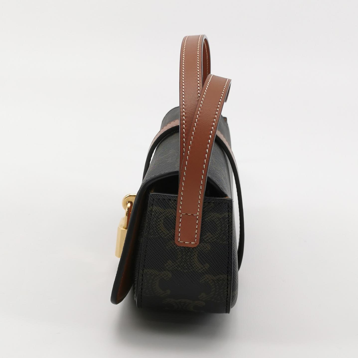 Celine Tabou Clutch with Strap Triomphe Coated Canvas — photo 5 of 13