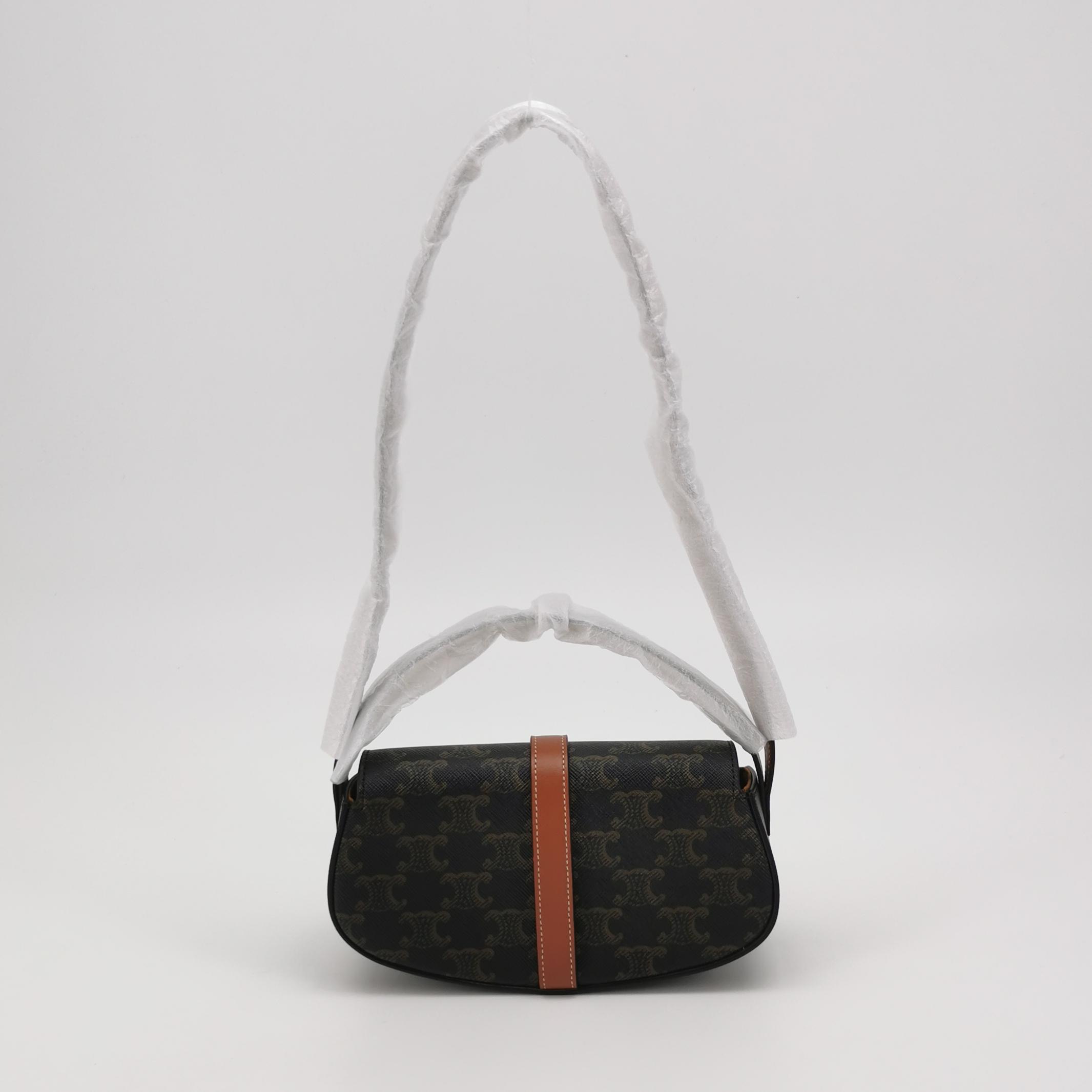 Celine Tabou Clutch with Strap Triomphe Coated Canvas — photo 3 of 12