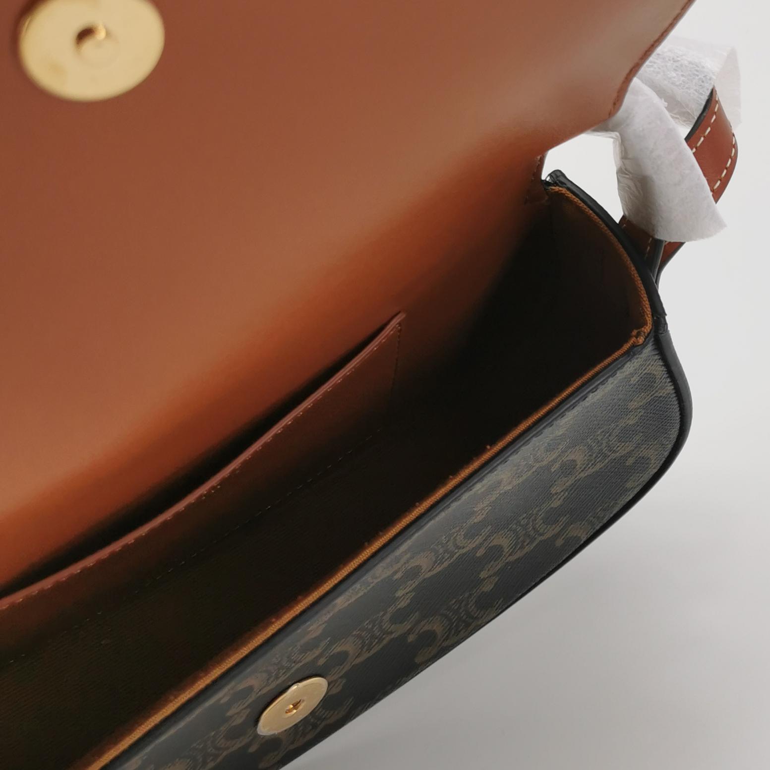 Celine Tabou Clutch with Strap Triomphe Coated Canvas — photo 7 of 12