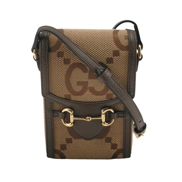 Gucci Horsebit 1955 Crossbody Bag Jumbo GG Canvas Mini — pre-owned, Vierlot