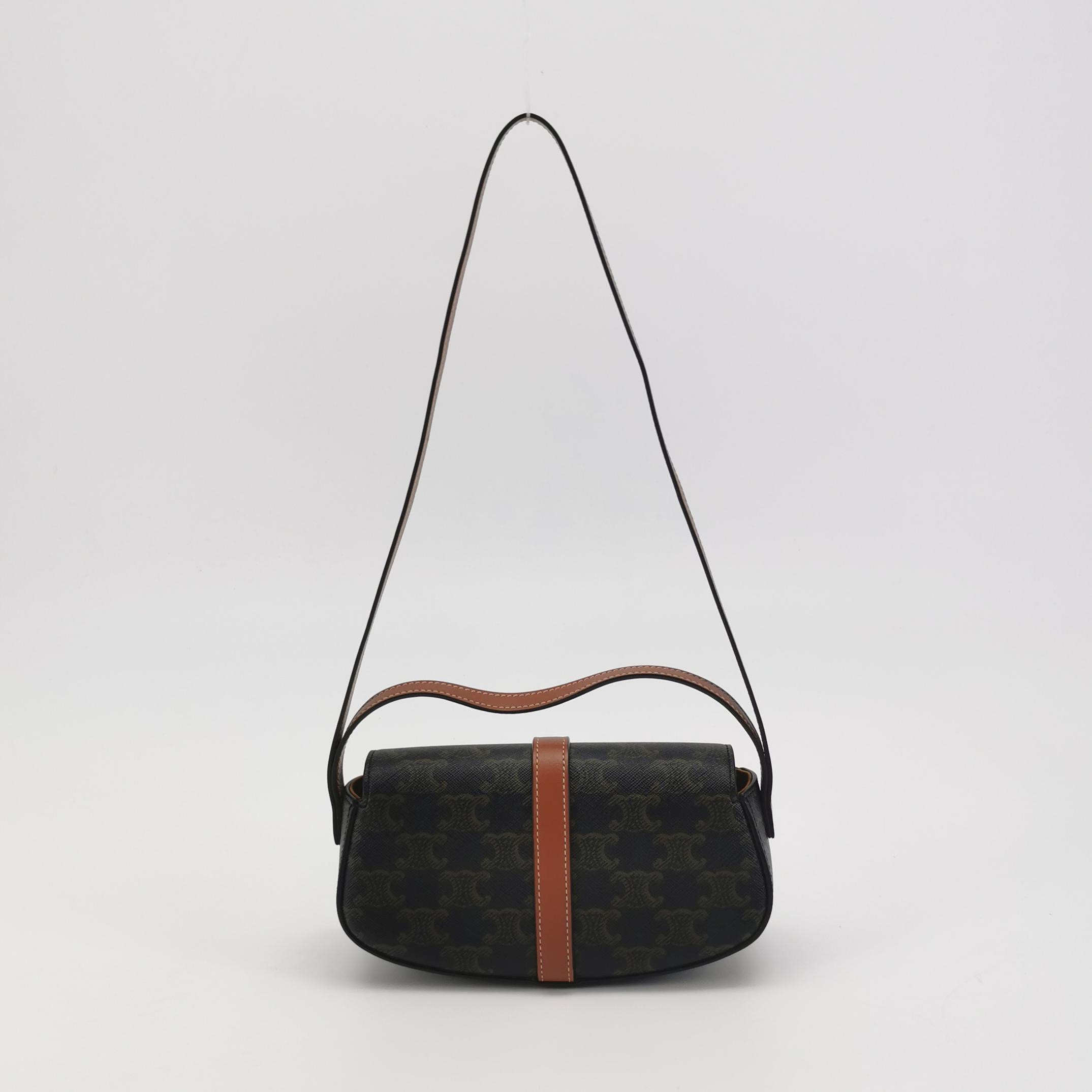 Celine Tabou Clutch with Strap Triomphe Coated Canvas — photo 3 of 13