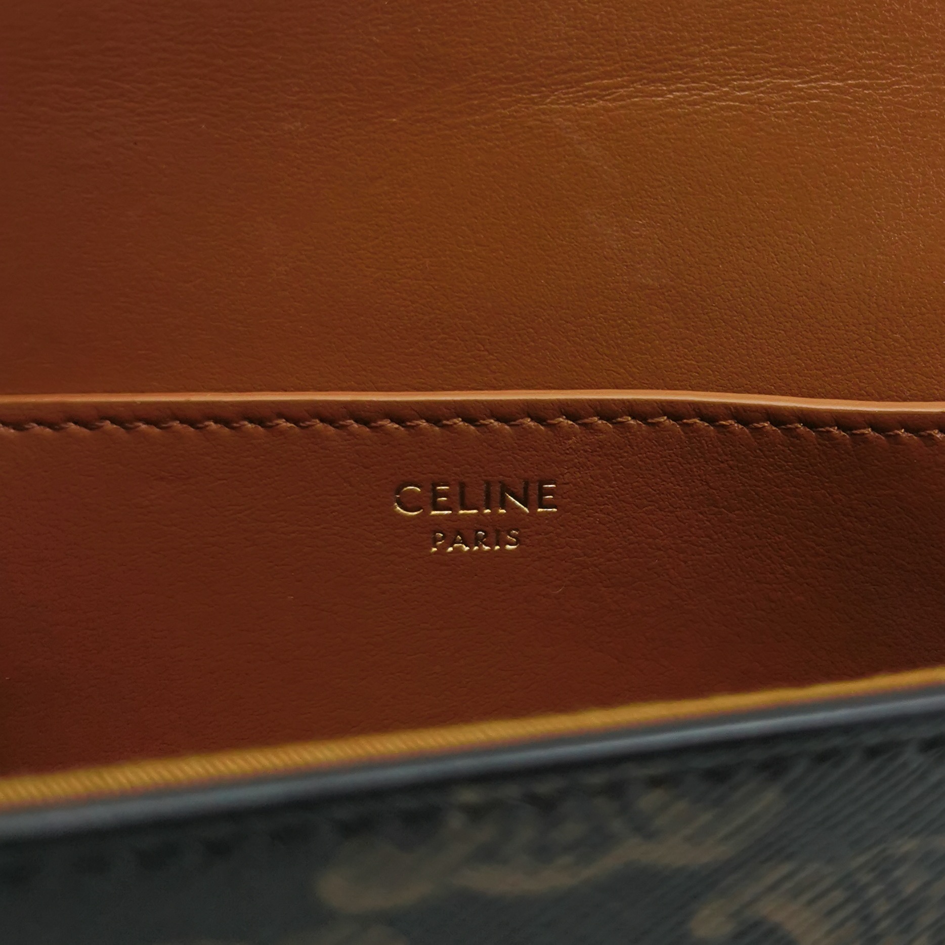 Celine Tabou Clutch with Strap Triomphe Coated Canvas — photo 8 of 13