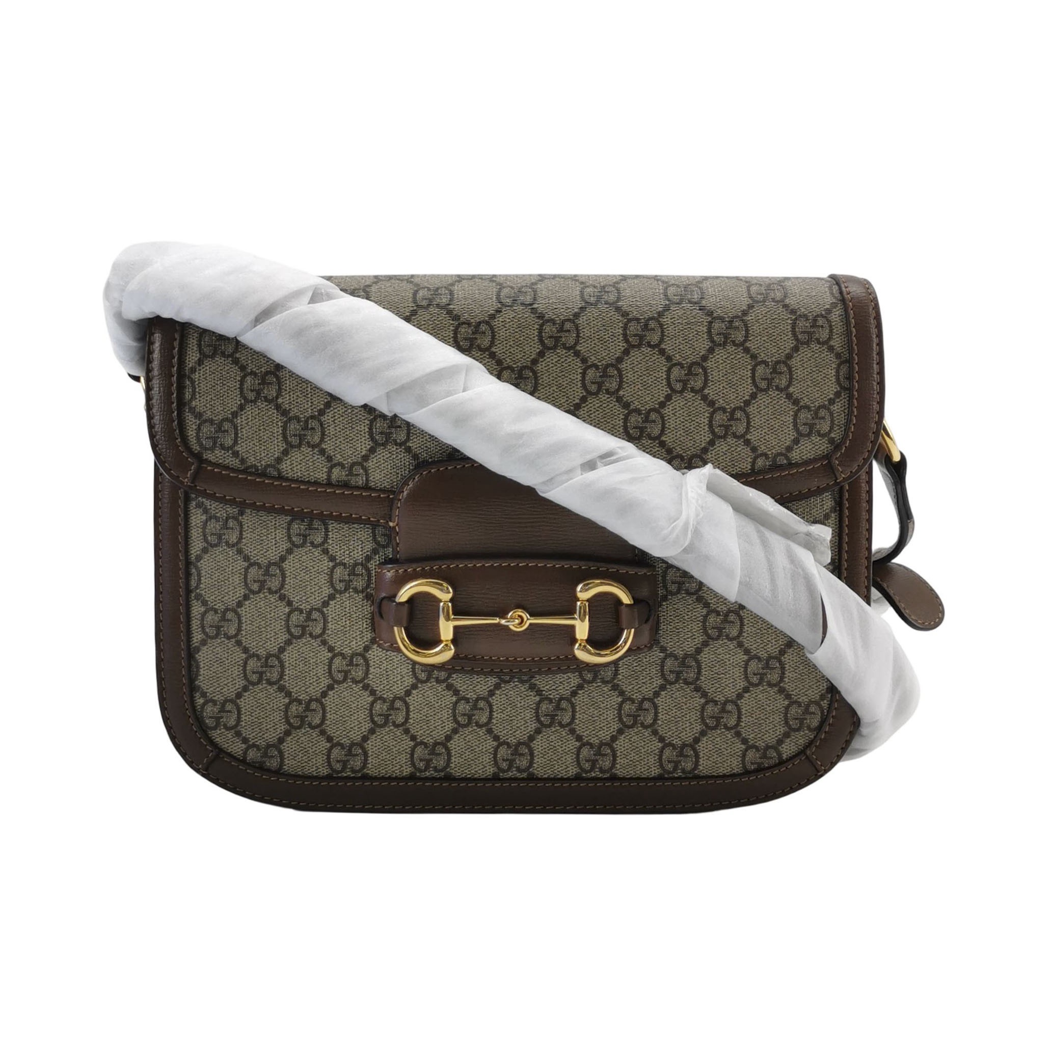 Gucci Horsebit 1955 Shoulder Bag GG Coated Canvas with Leather — photo 1 of 20