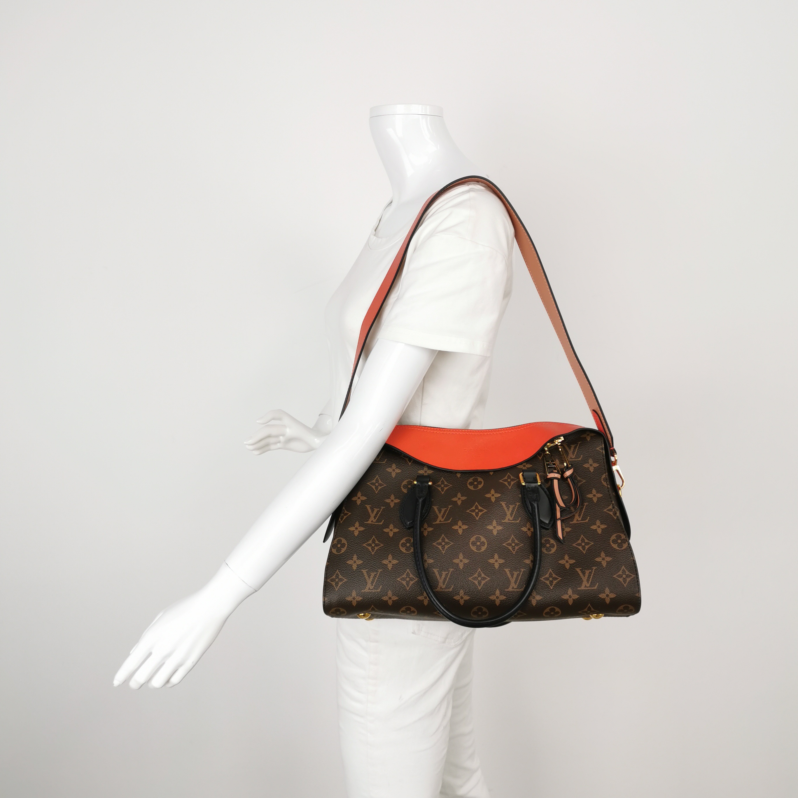 Louis Vuitton(LV) Tuileries Handbag Monogram Canvas with Leather — alternate view