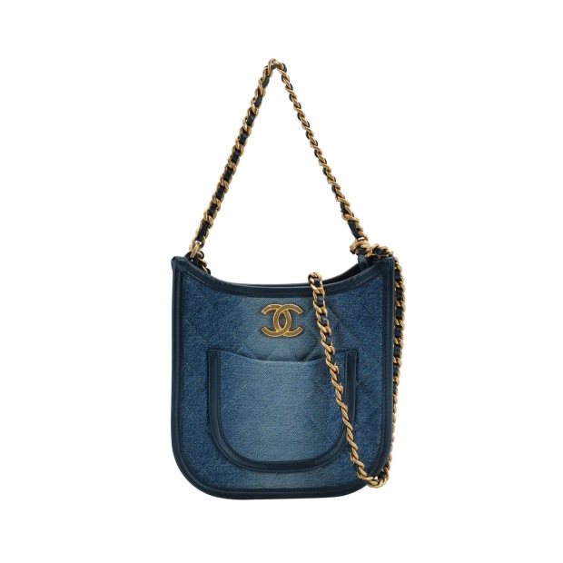 Chanel Matelasse Hobo Shoulder Bag Denim Leather — pre-owned, Vierlot