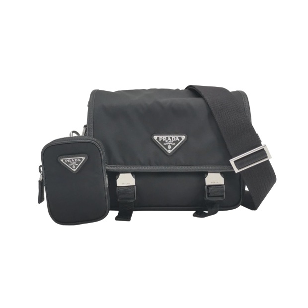 Prada Re-Nylon Crossbody Bag Nylon Black — pre-owned, Vierlot