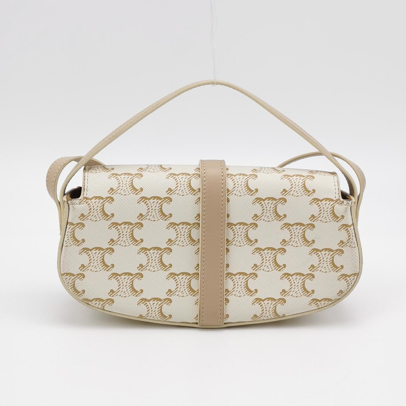 Celine Tabou Clutch with Strap Triomphe Coated Canvas — photo 3 of 14