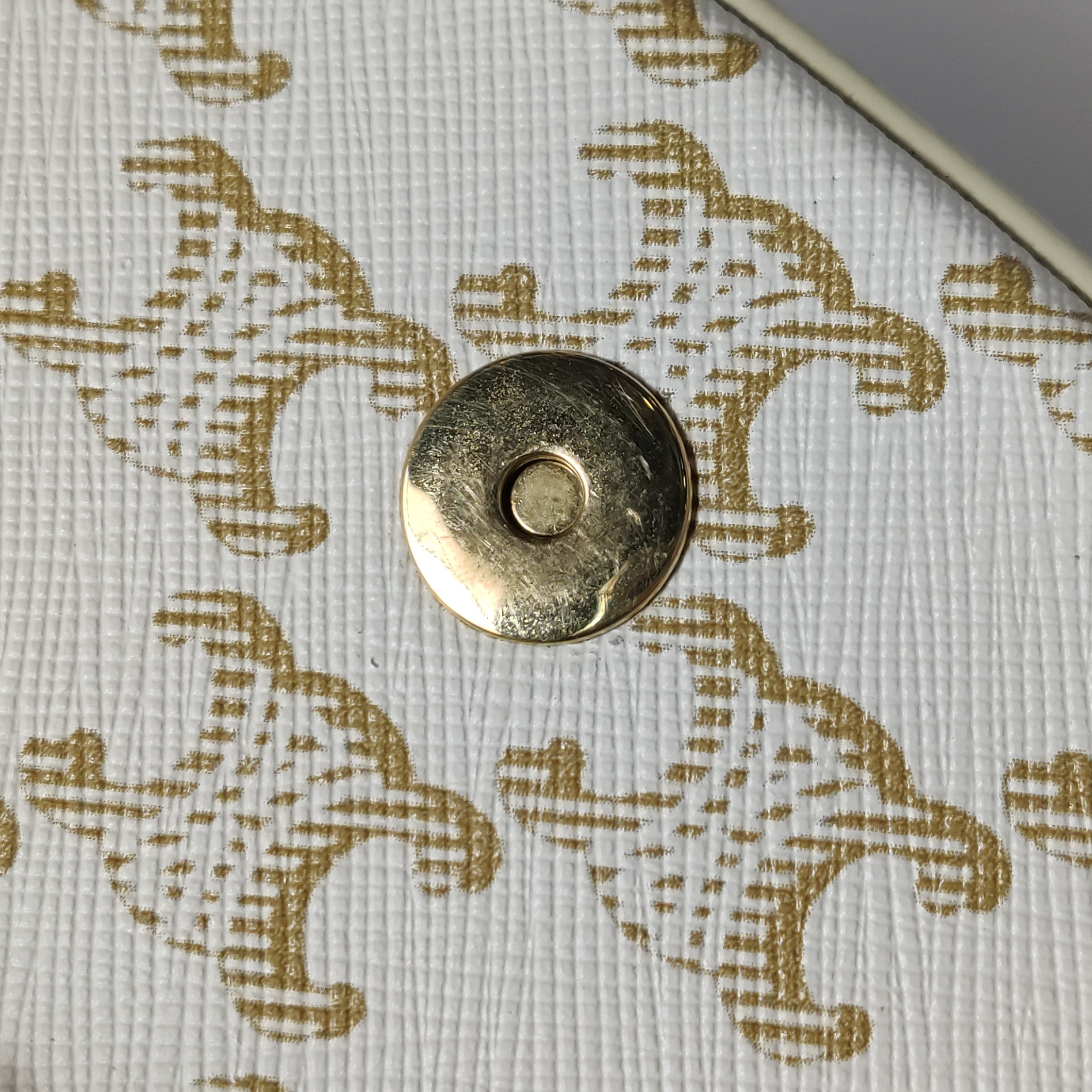 Celine Tabou Clutch with Strap Triomphe Coated Canvas — photo 12 of 14