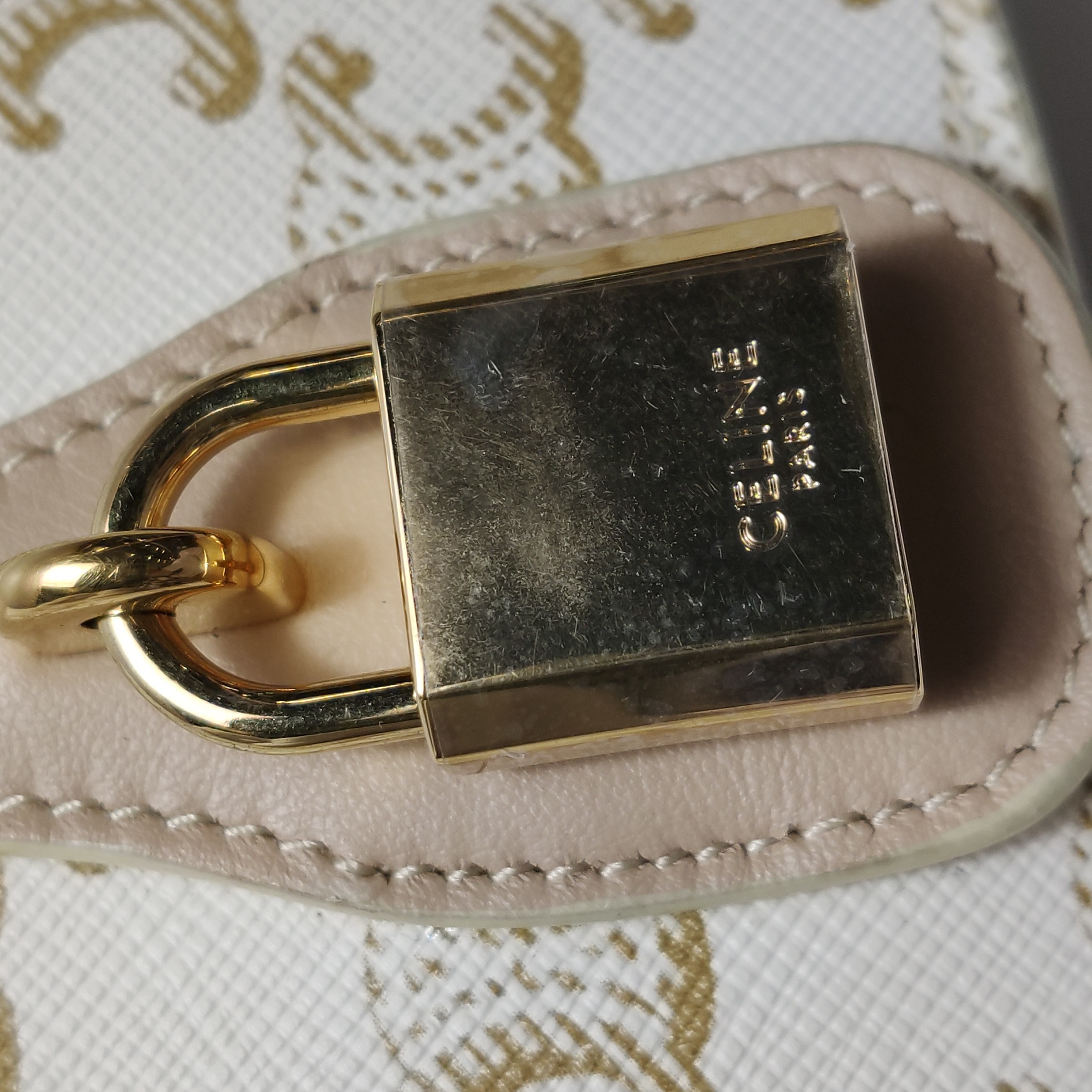 Celine Tabou Clutch with Strap Triomphe Coated Canvas — photo 9 of 14