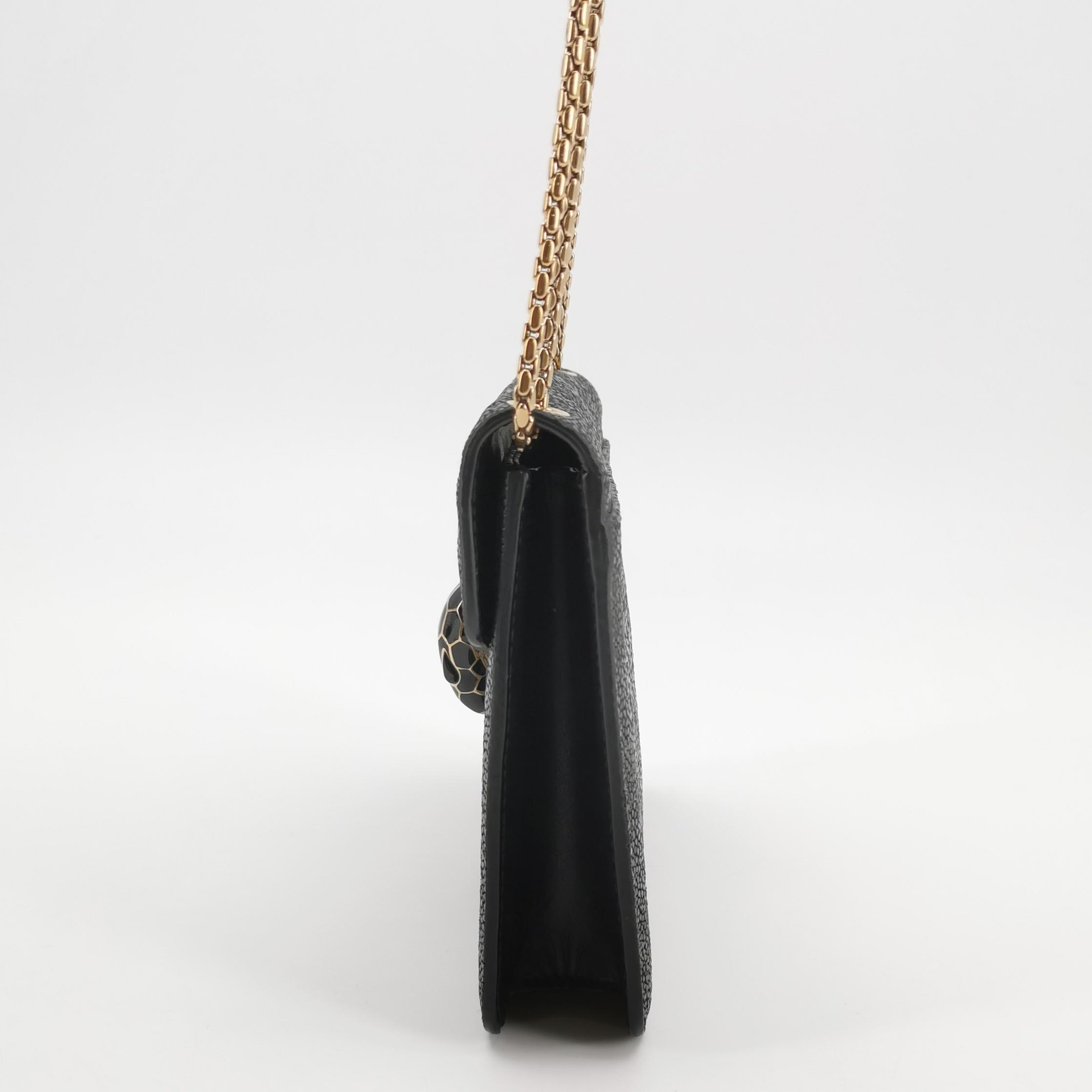 Bvlgari Serpenti Forever Square Shoulder Bag Leather and Stingray Small — photo 4 of 22