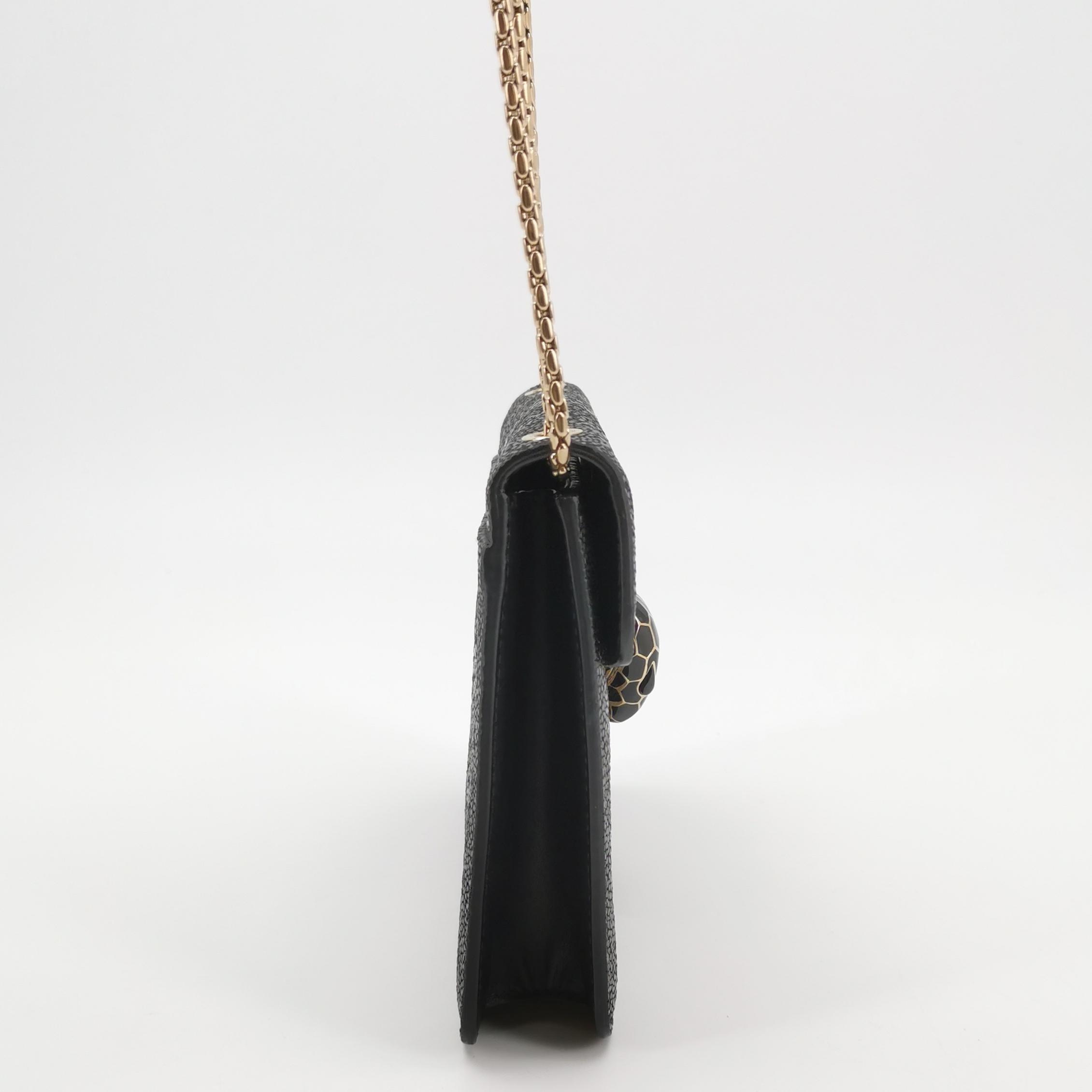 Bvlgari Serpenti Forever Square Shoulder Bag Leather and Stingray Small — photo 3 of 22