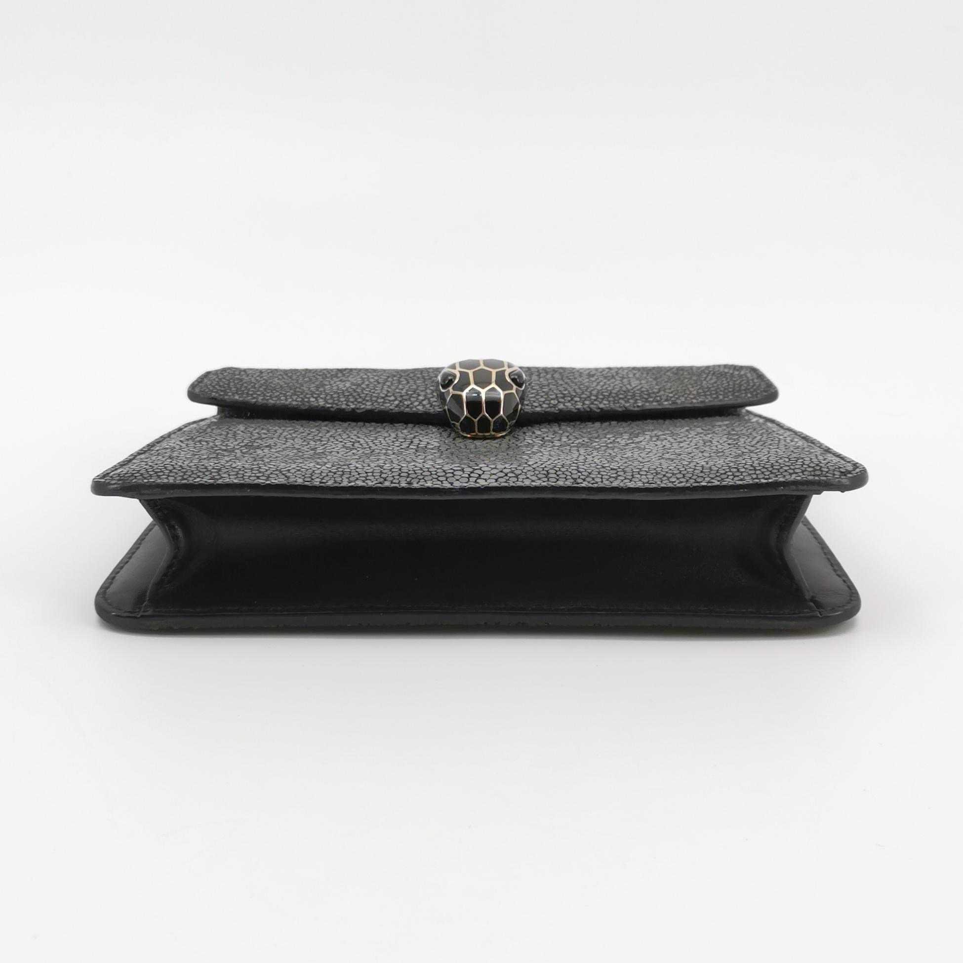 Bvlgari Serpenti Forever Square Shoulder Bag Leather and Stingray Small — photo 6 of 22