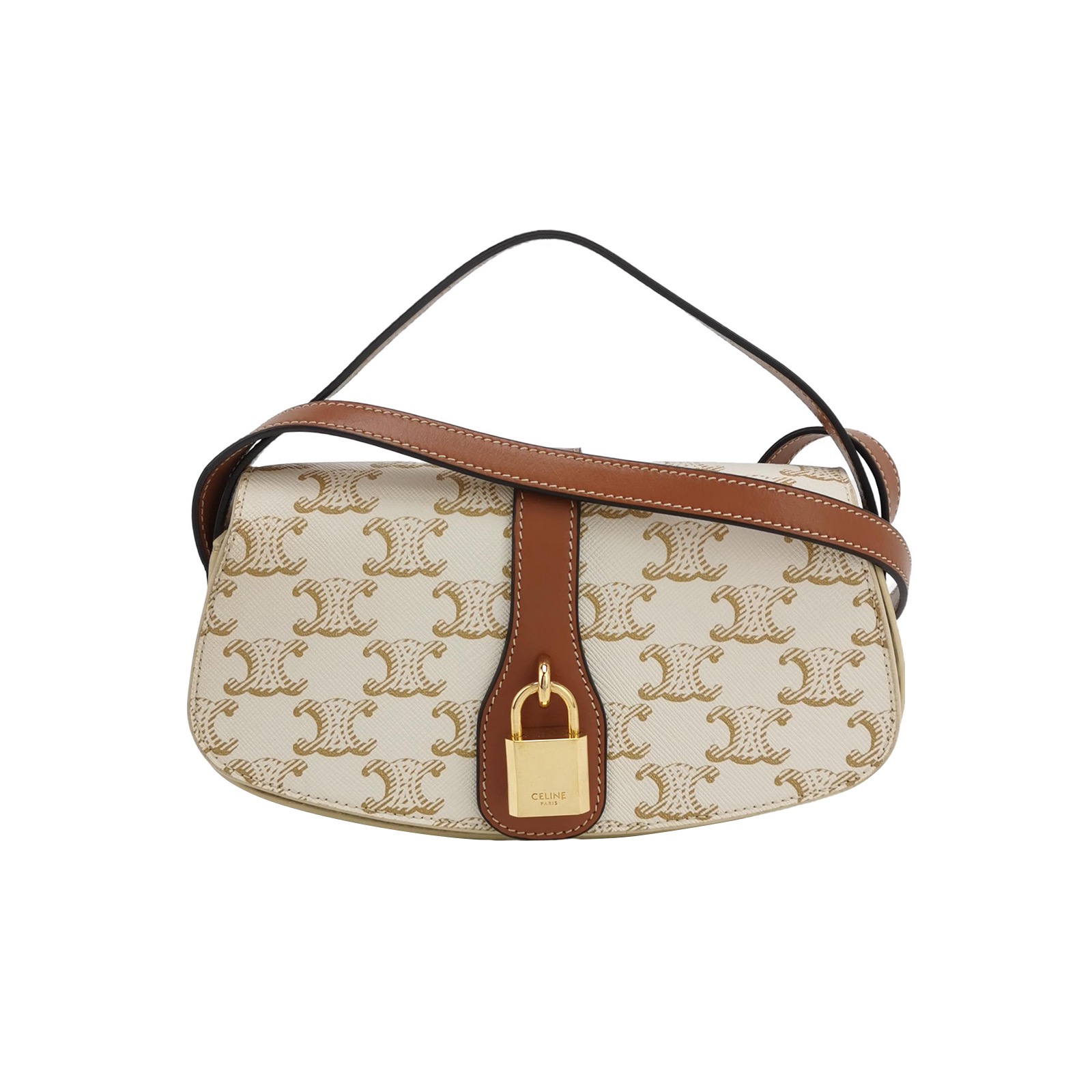 Celine Tabou Clutch with Strap Triomphe Coated Canvas — photo 1 of 13