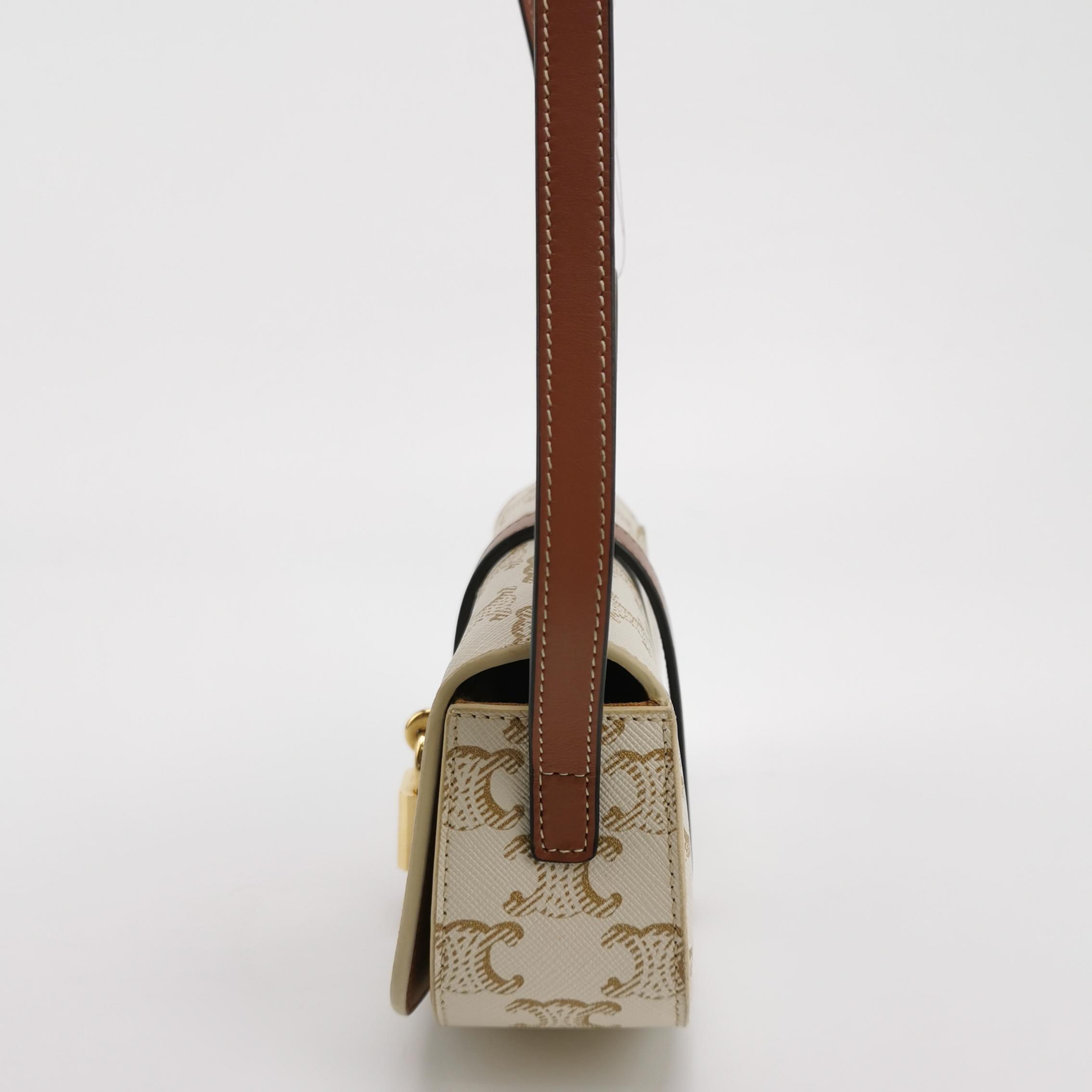 Celine Tabou Clutch with Strap Triomphe Coated Canvas — photo 4 of 13