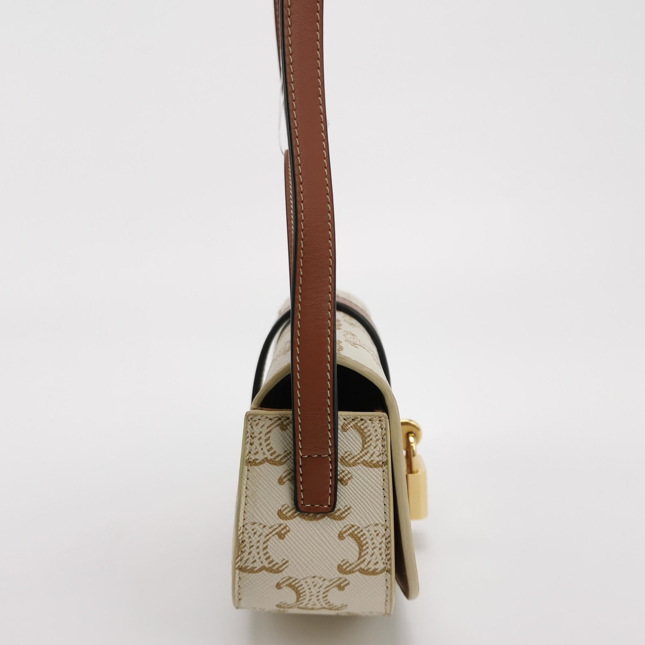 Celine Tabou Clutch with Strap Triomphe Coated Canvas — photo 5 of 13